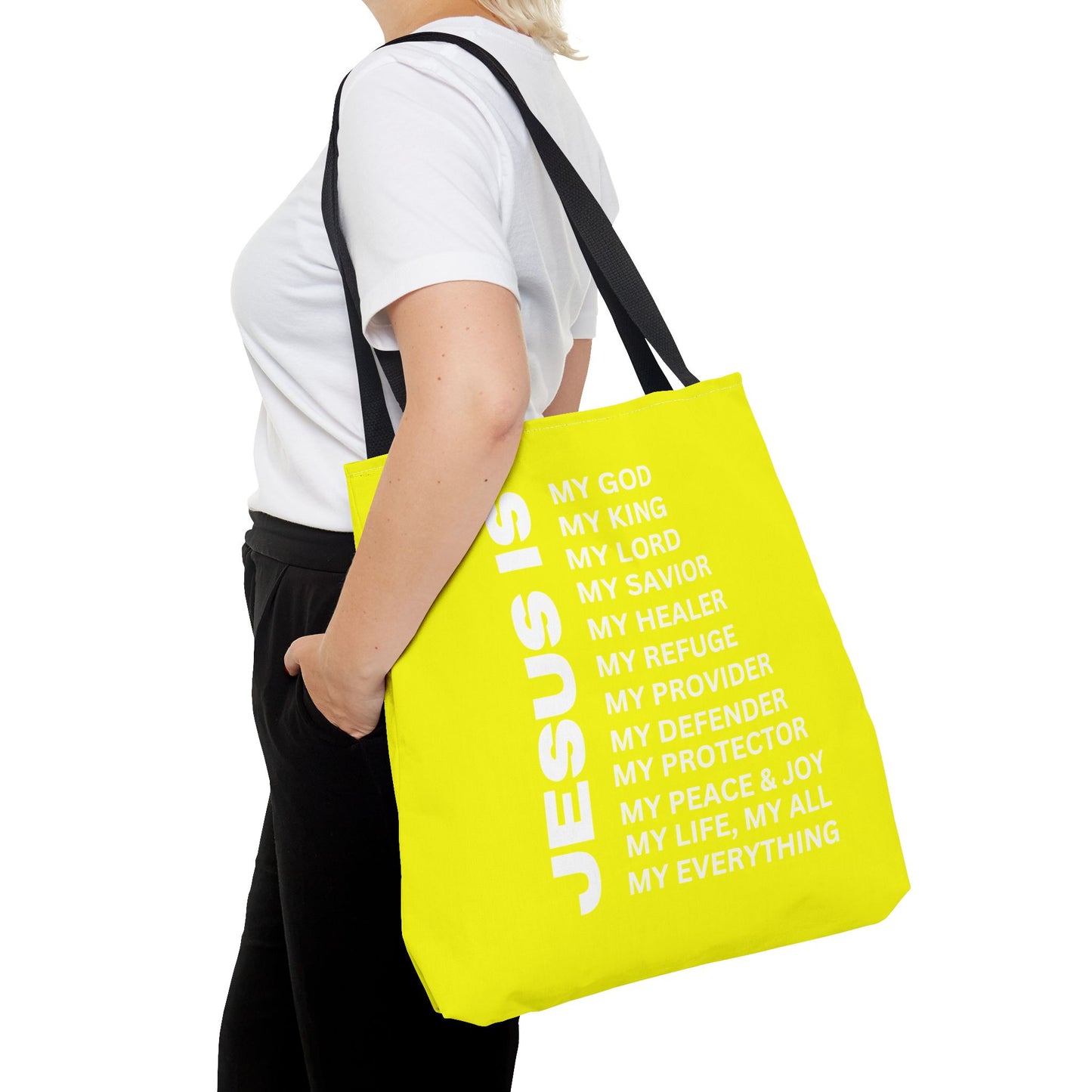 Christian JESUS IS Tote Bag - Yellow