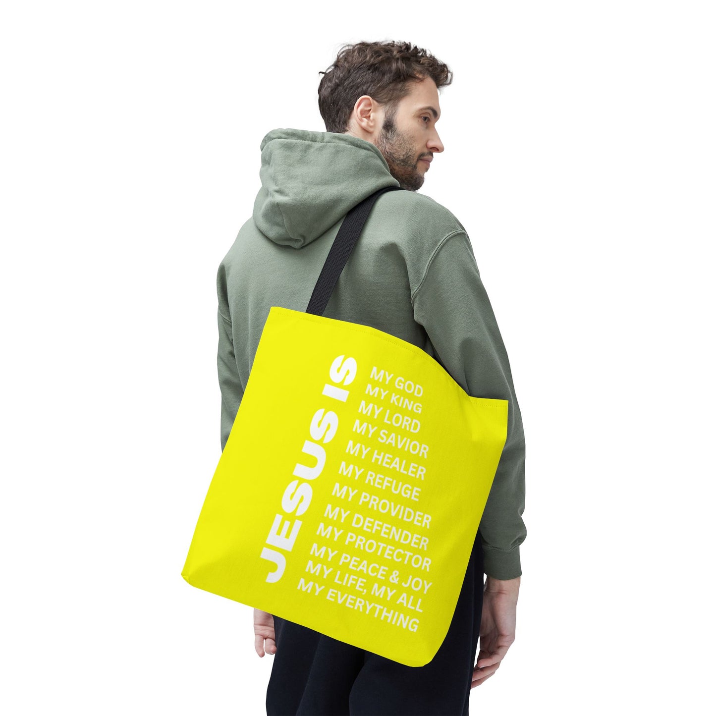 Christian JESUS IS Tote Bag - Yellow