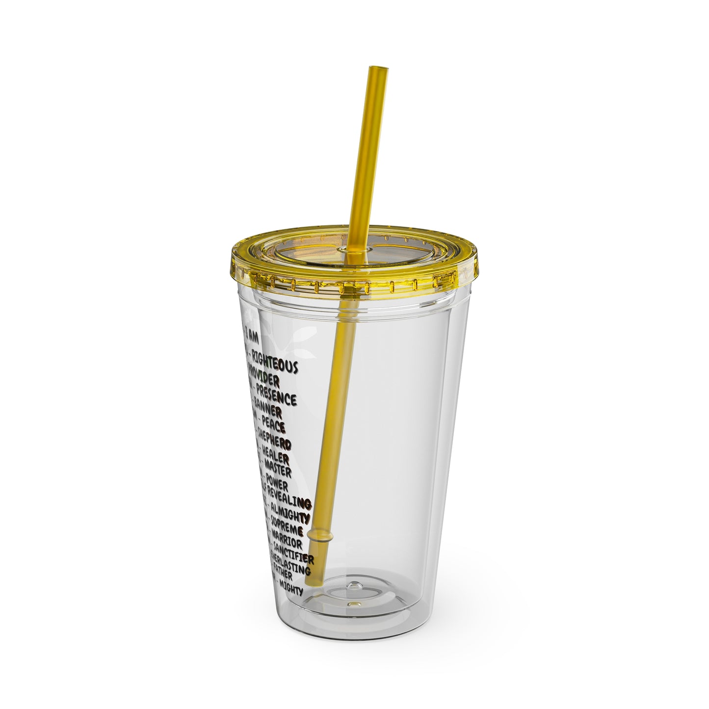 Characteristic Names of God 16oz Tumbler with Straw