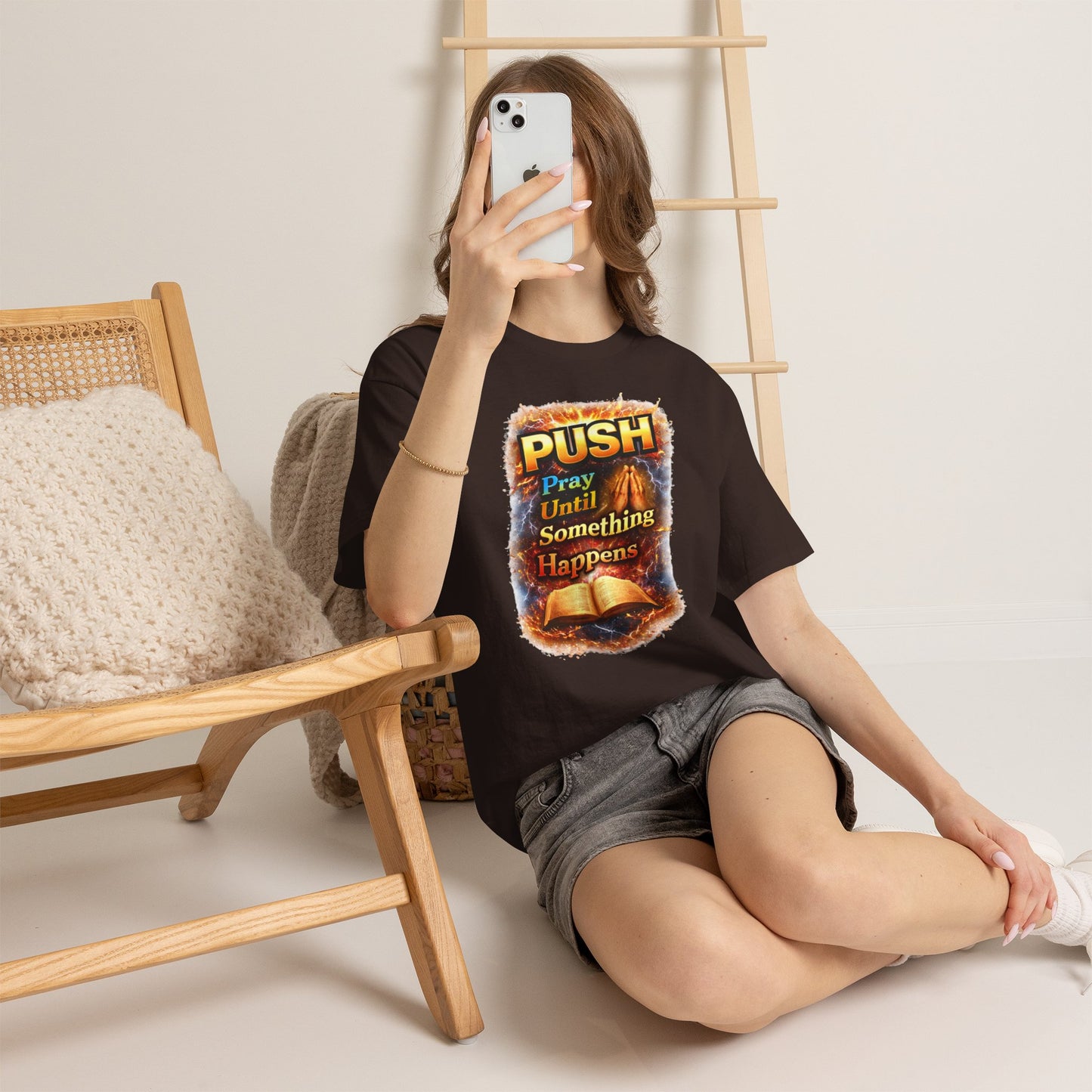 Push: Pray Until Something Happens T-Shirt — Bible 2