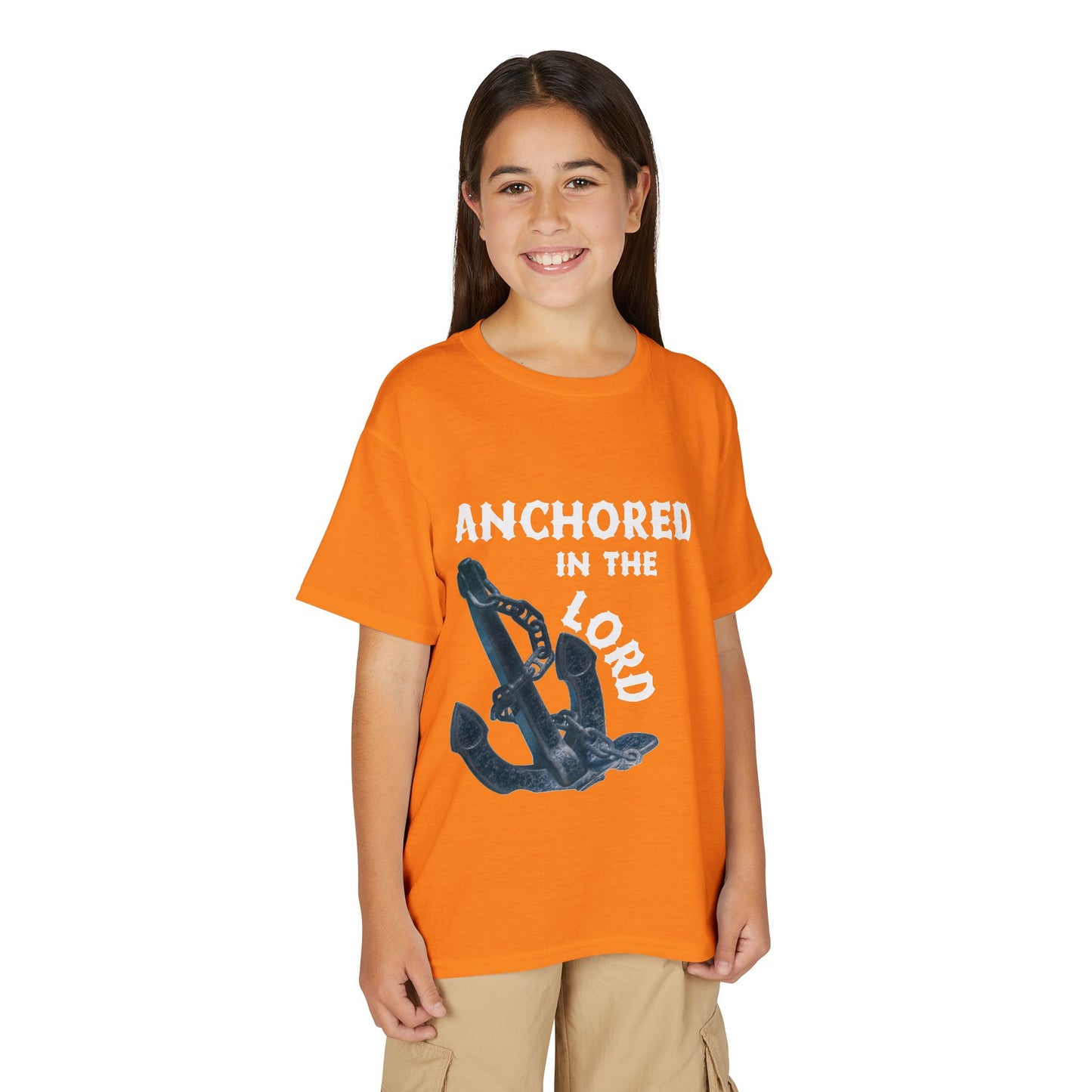 Anchored in the Lord Youth T-Shirt — White