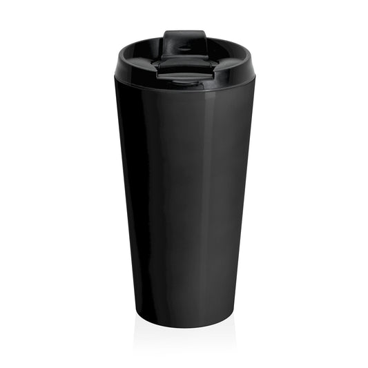 Push: 'Pray Until Something Happens' Stainless Steel Black Travel Mug - Hands