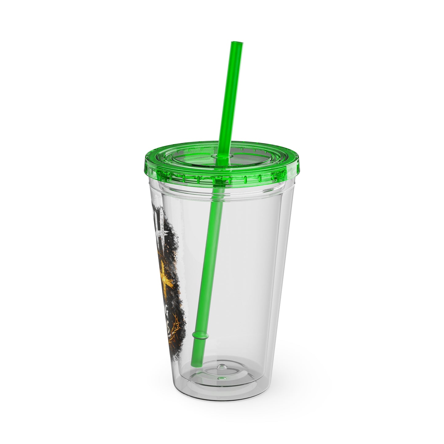 “PUSH: Pray Until Something Happens” 16oz Tumbler with Straw