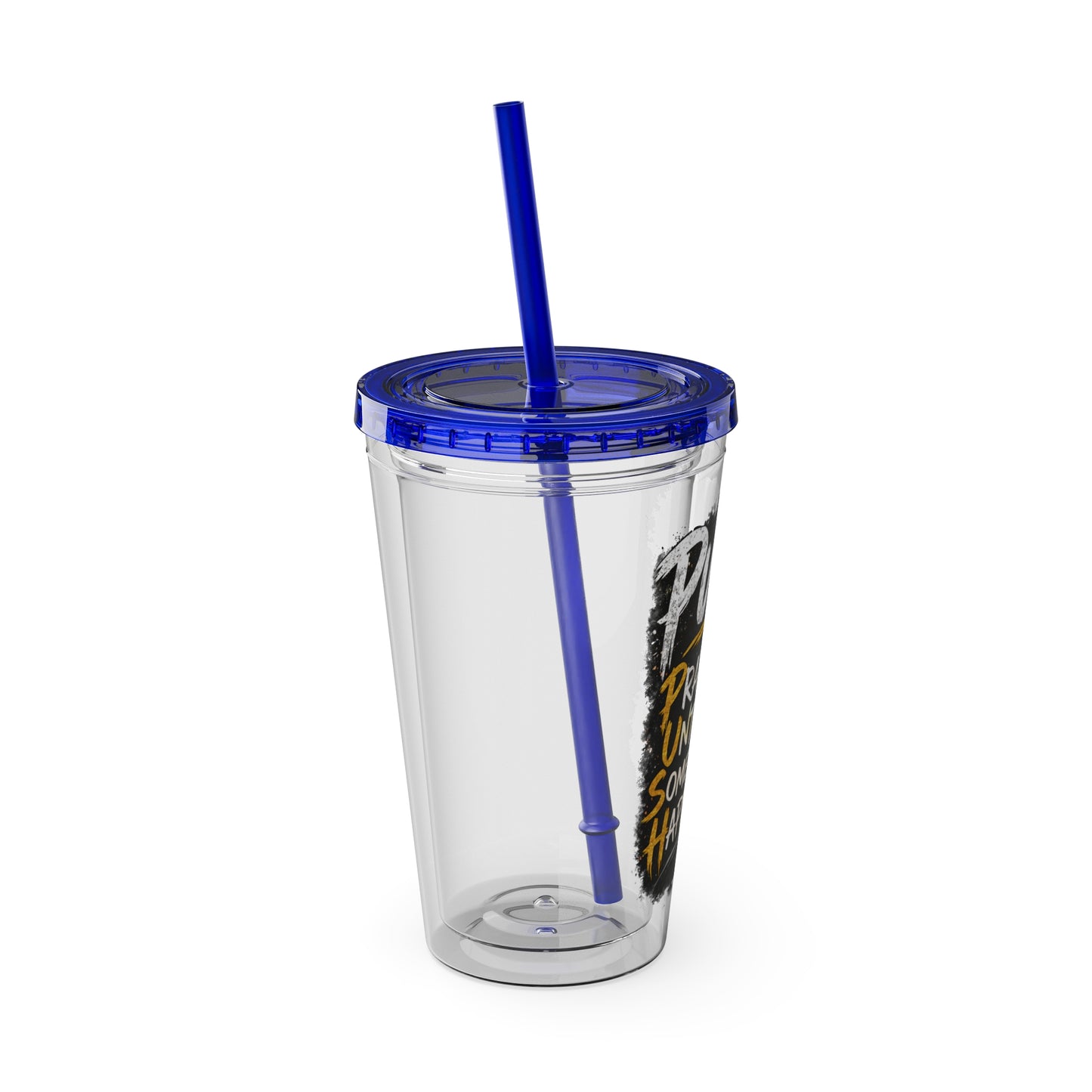 “PUSH: Pray Until Something Happens” 16oz Tumbler with Straw