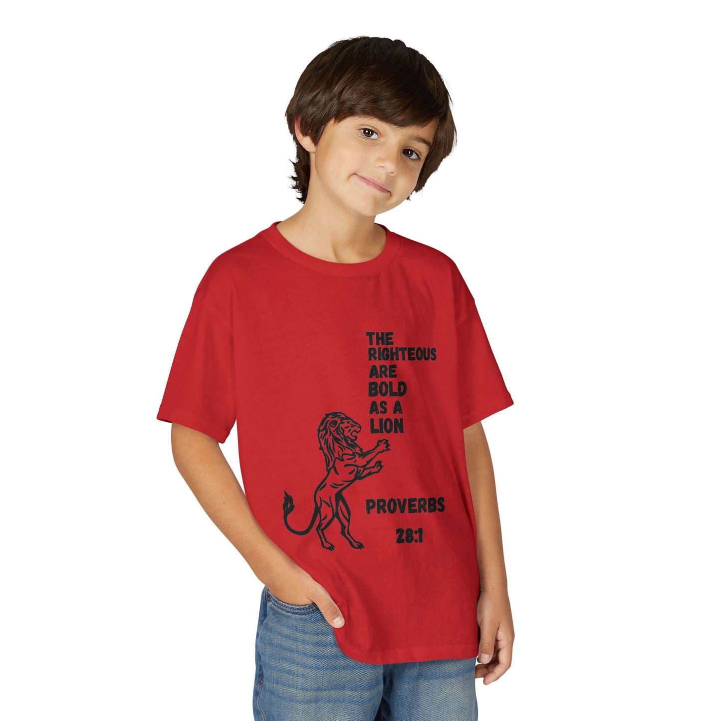 The Righteous Are Bold as a Lion Youth T-shirt