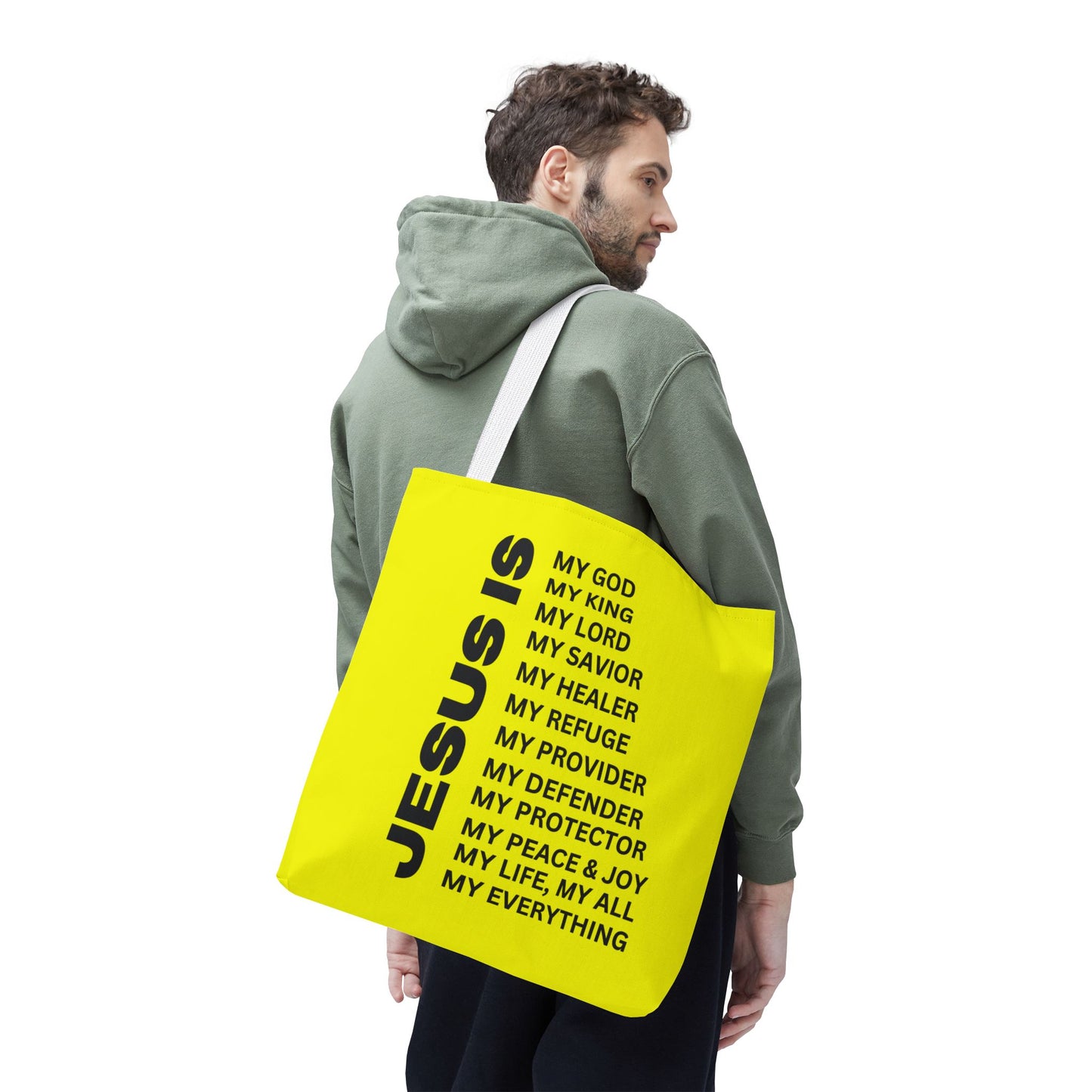 Christian JESUS IS Tote Bag - Yellow