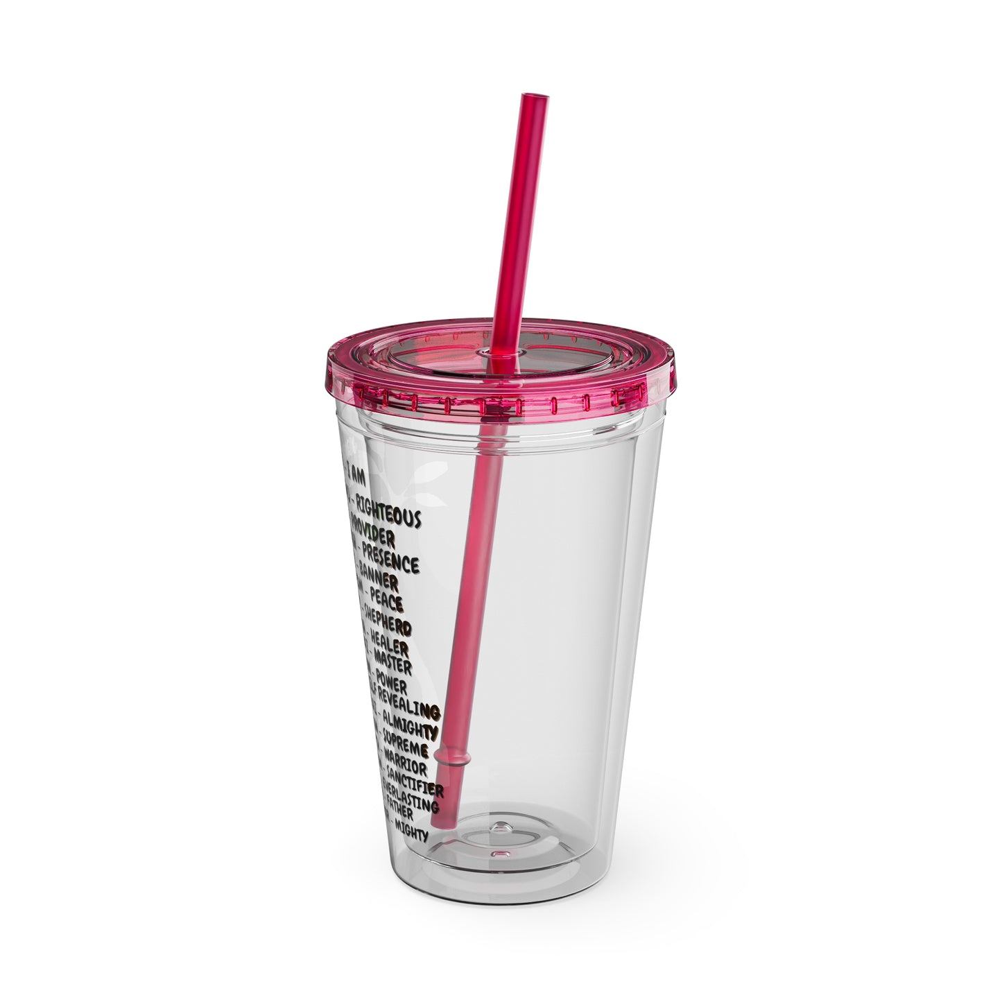Characteristic Names of God 16oz Tumbler with Straw