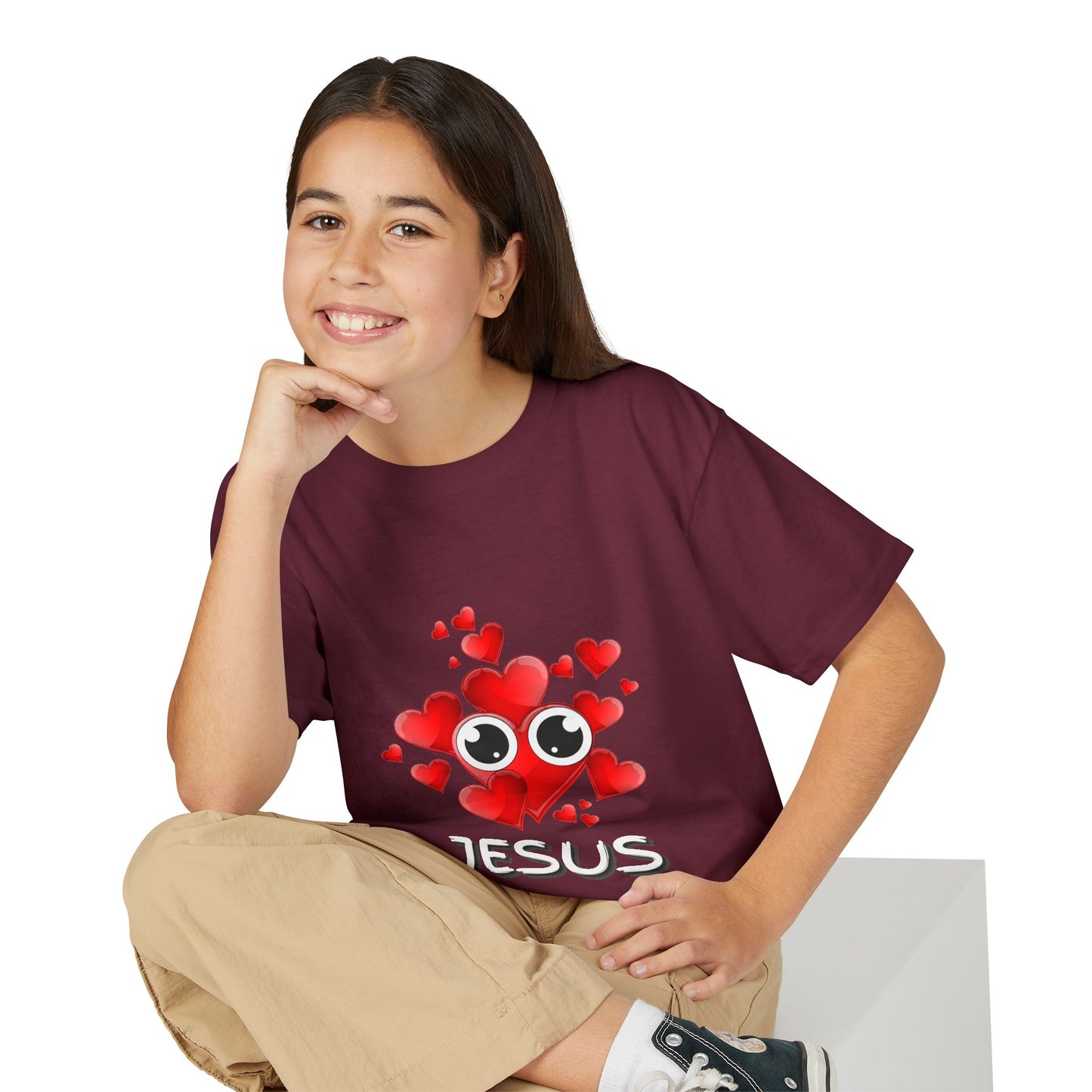 Eye Love Jesus Youth T-shirt - White