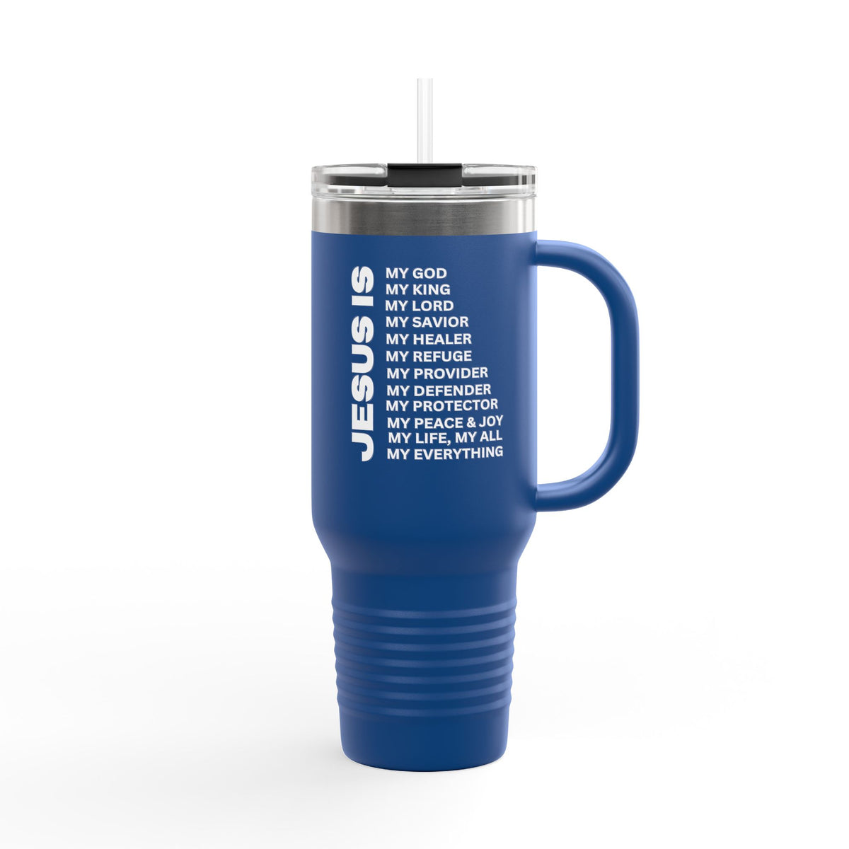 Christian JESUS IS Insulated Travel Mug, 40oz White
