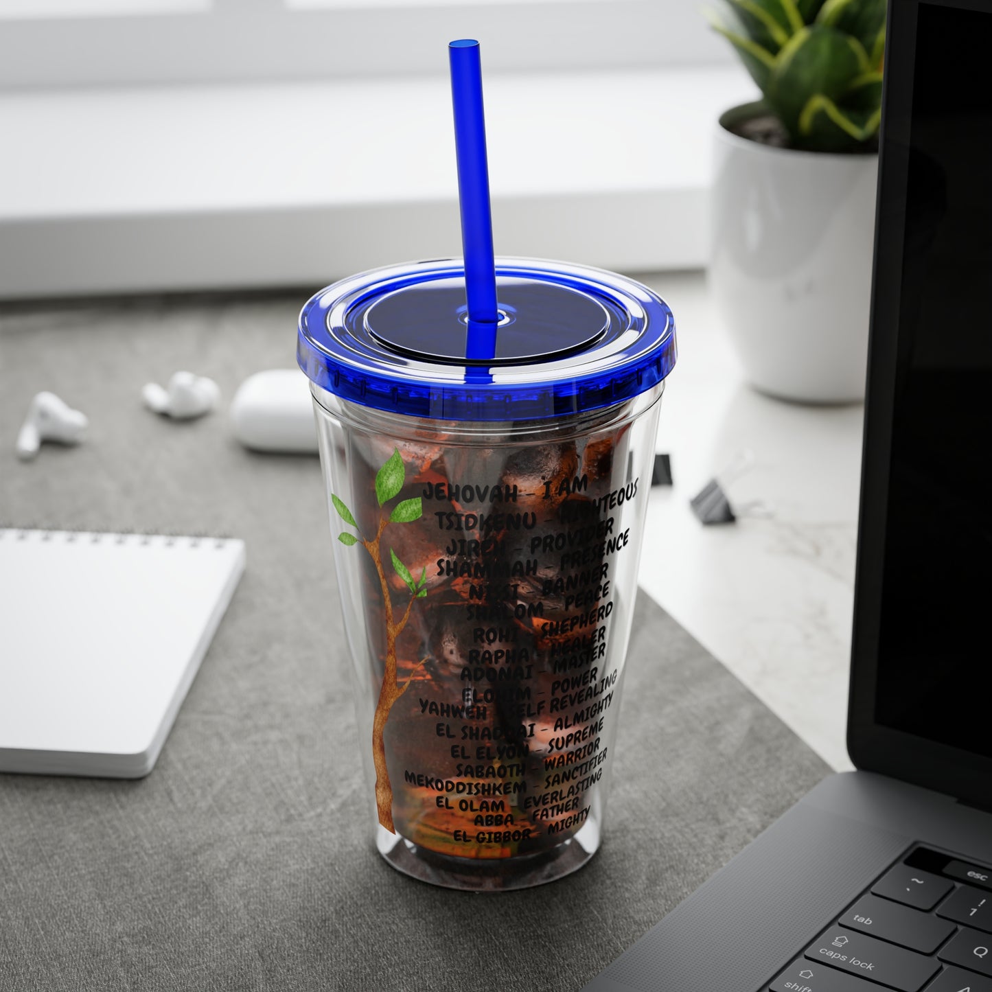 Characteristic Names of God 16oz Tumbler with Straw