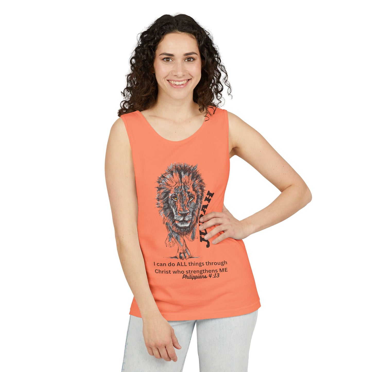 Lion of Judah Tank Top - 'I Can Do All Things' Philippians 4:13