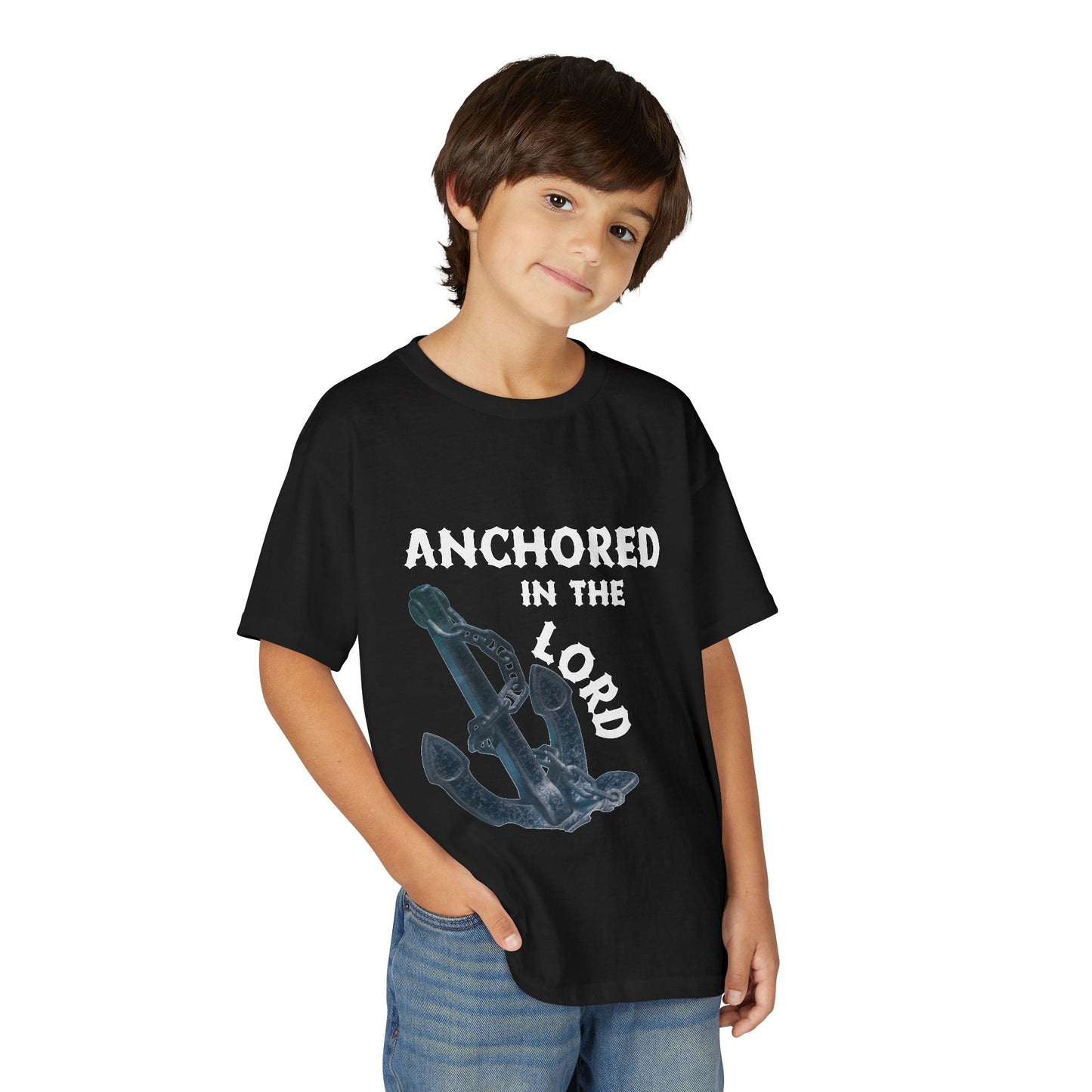 Anchored in the Lord Youth T-Shirt — White