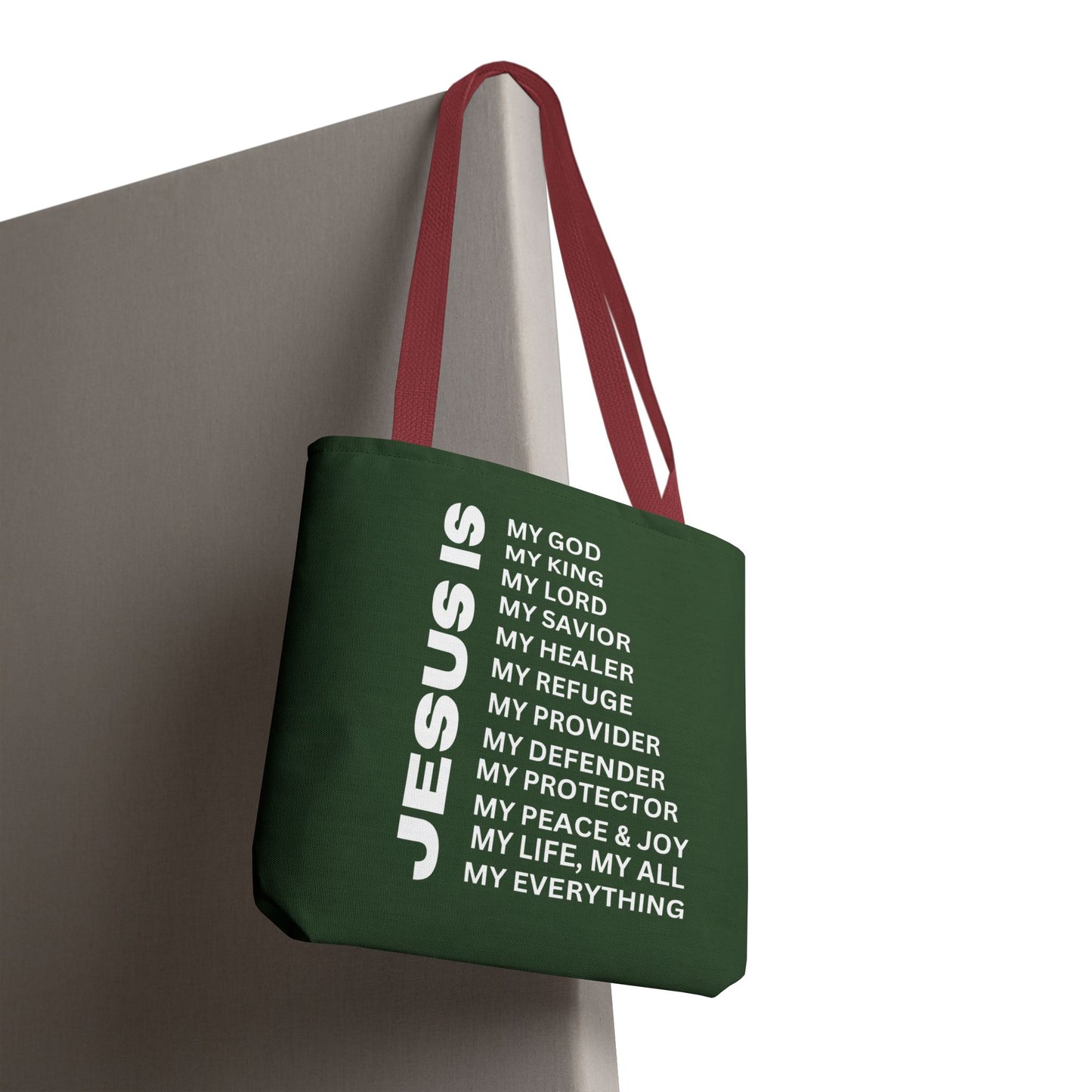 Christian JESUS IS Tote Bag - Green