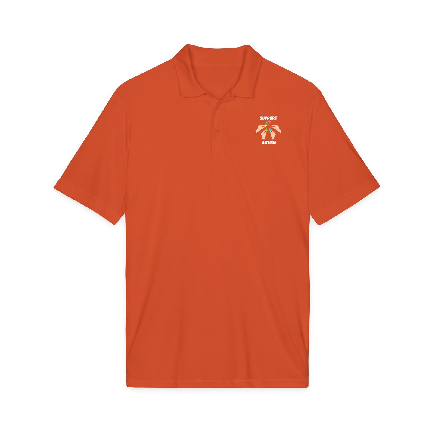 Support Autism Polo Shirt — White