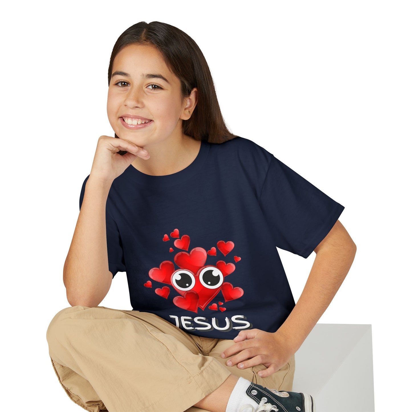 Eye Love Jesus Youth T-shirt - White