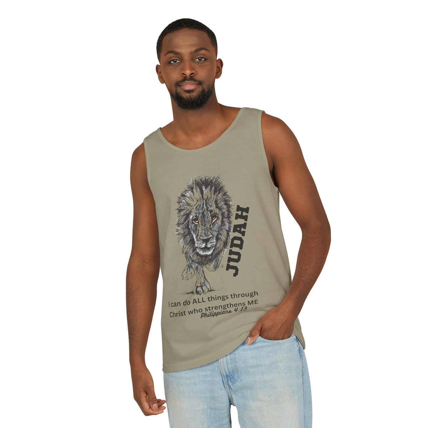 Lion of Judah Tank Top - 'I Can Do All Things' Philippians 4:13