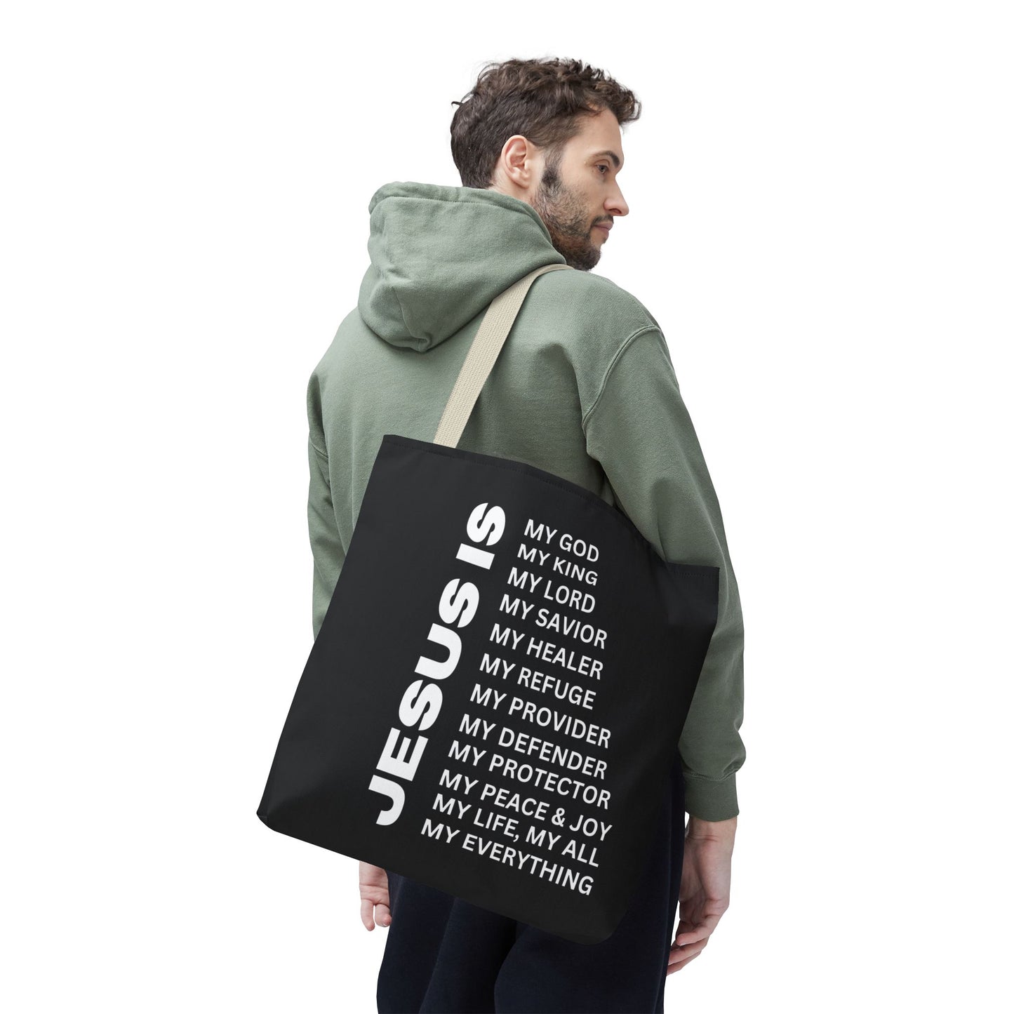 Christian JESUS IS Tote Bag - Black
