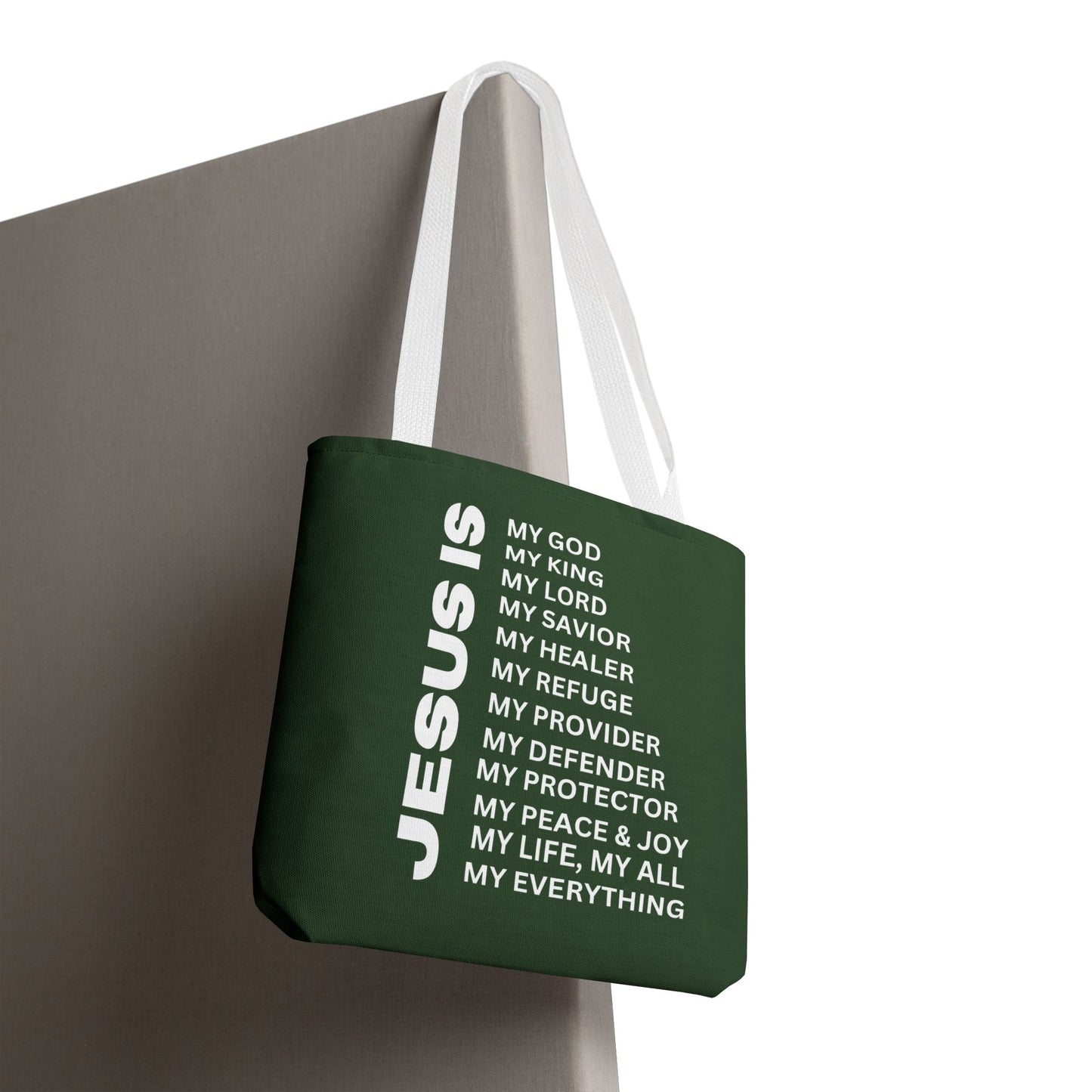 Christian JESUS IS Tote Bag - Green