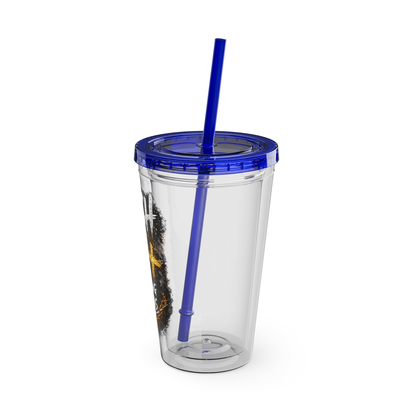 “PUSH: Pray Until Something Happens” 16oz Tumbler with Straw
