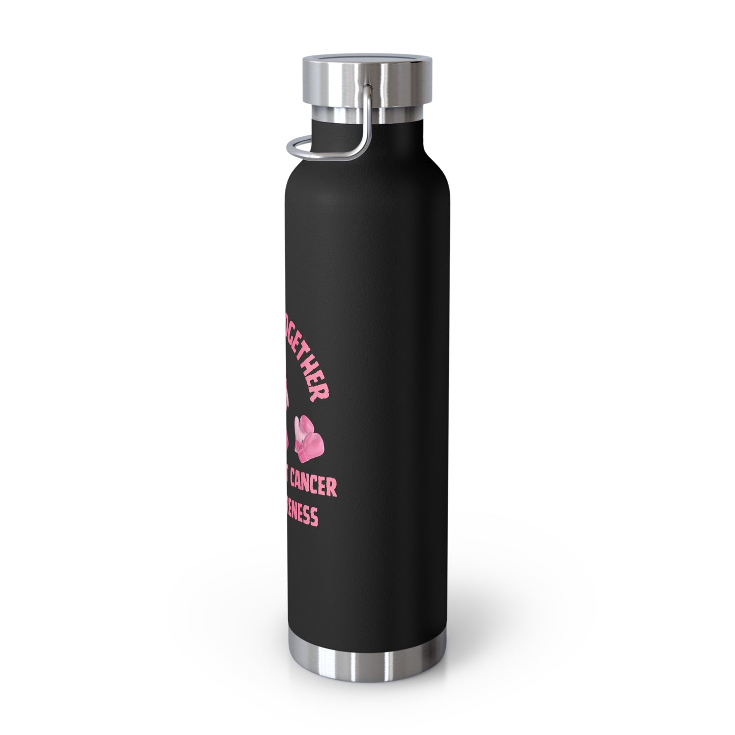 Breast Cancer Awareness "We Fight Together" Pink Ribbon 22oz Insulated Water Bottle