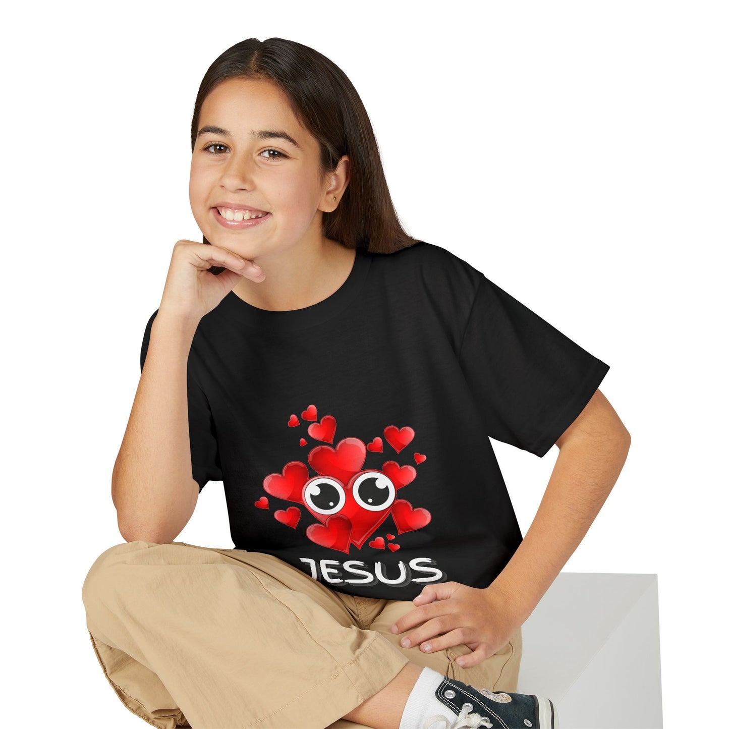 Eye Love Jesus Youth T-shirt - White
