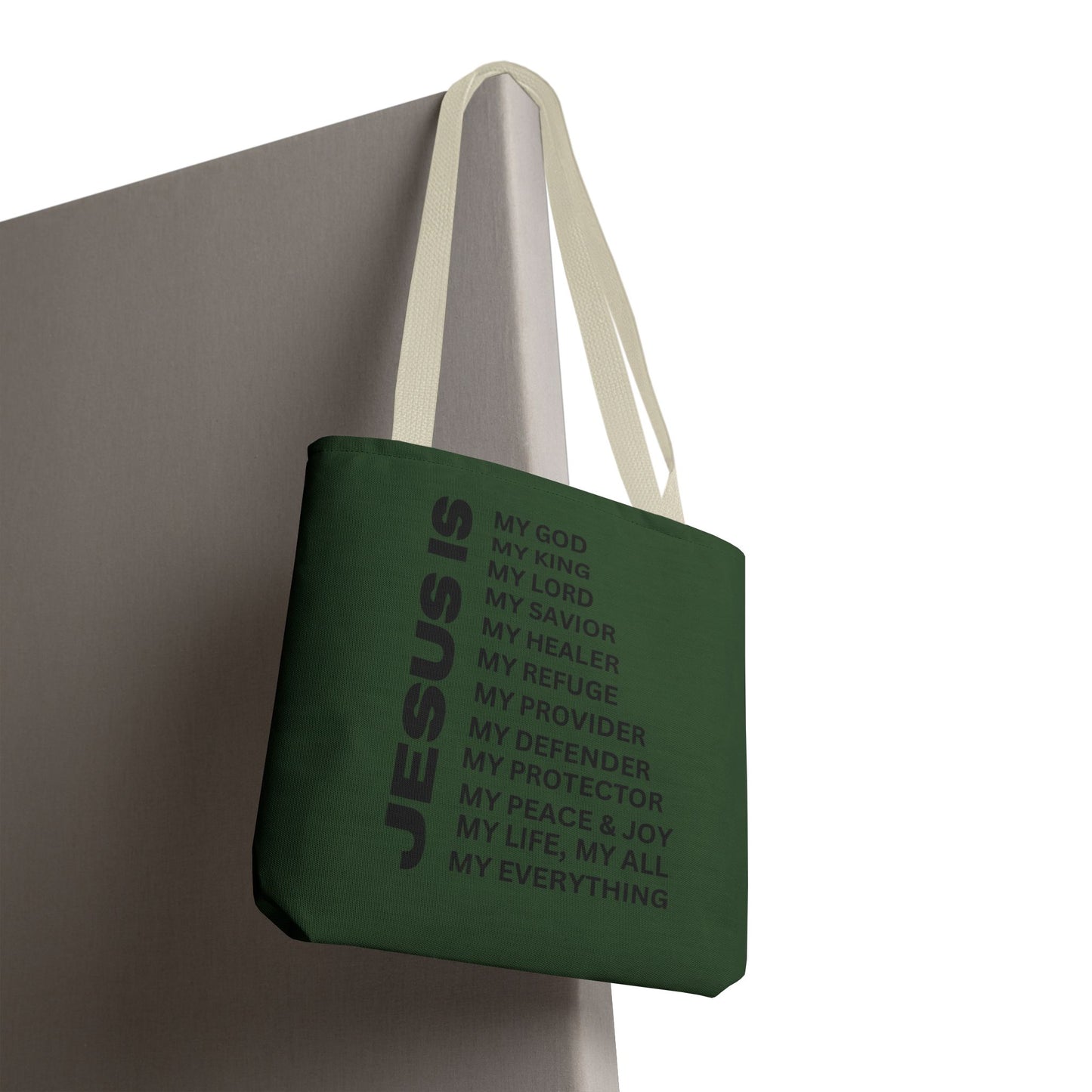 Christian JESUS IS Tote Bag - Green