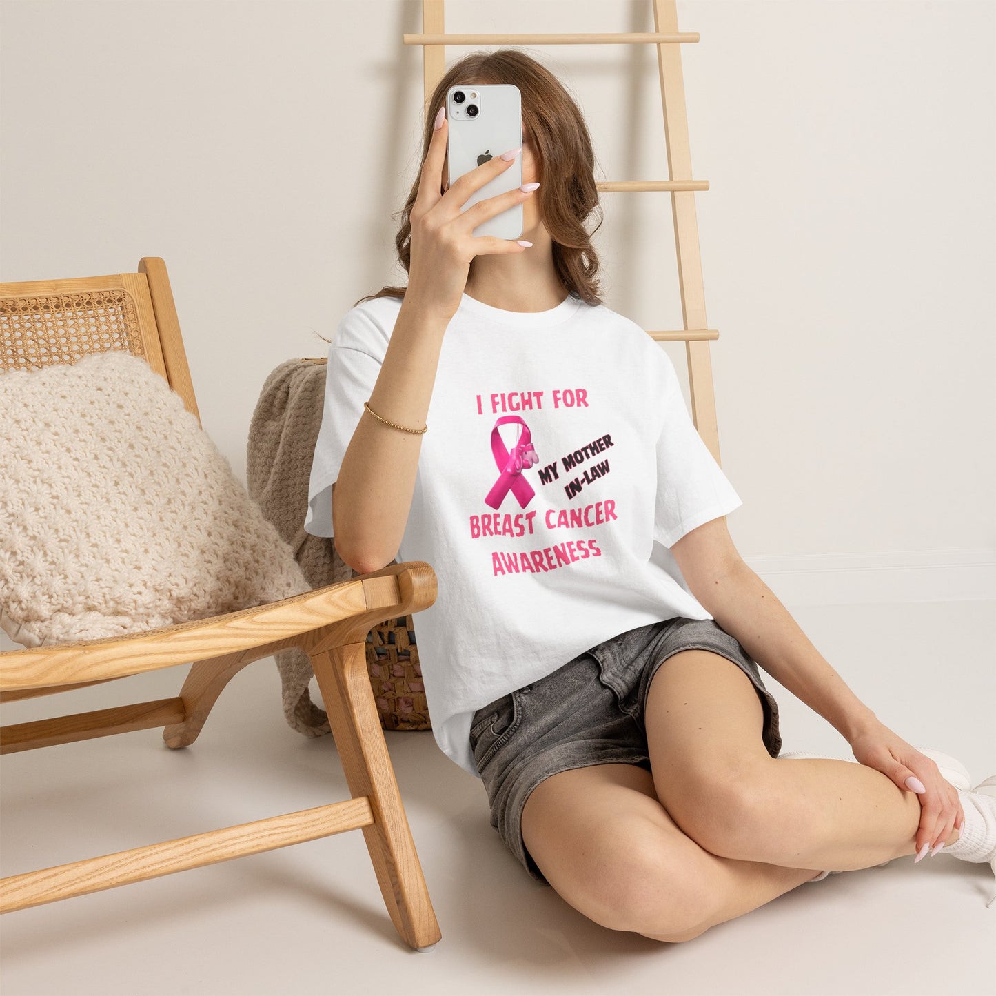 I Fight for My Mother-in-Law Pink Ribbon Tee