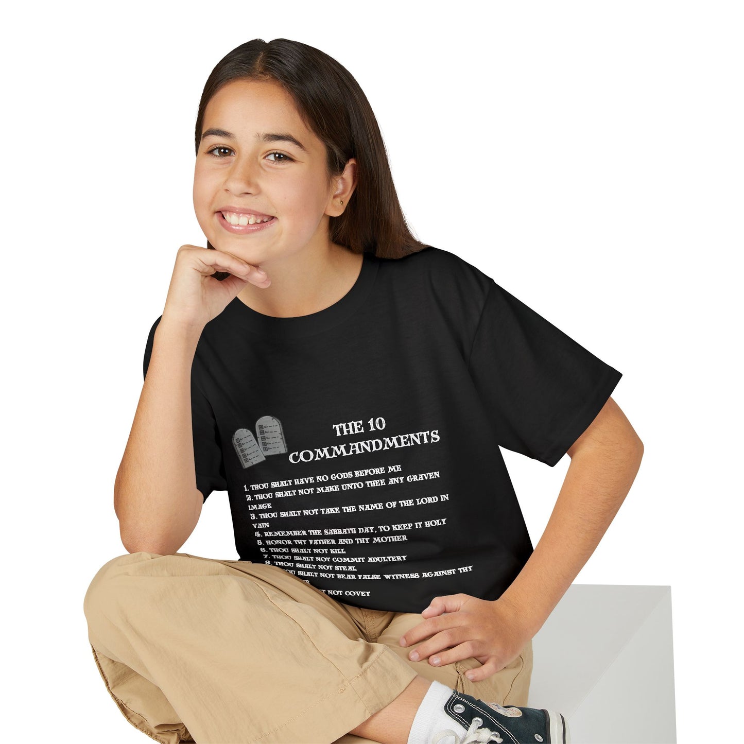 10 Commandments Youth T-shirt - White