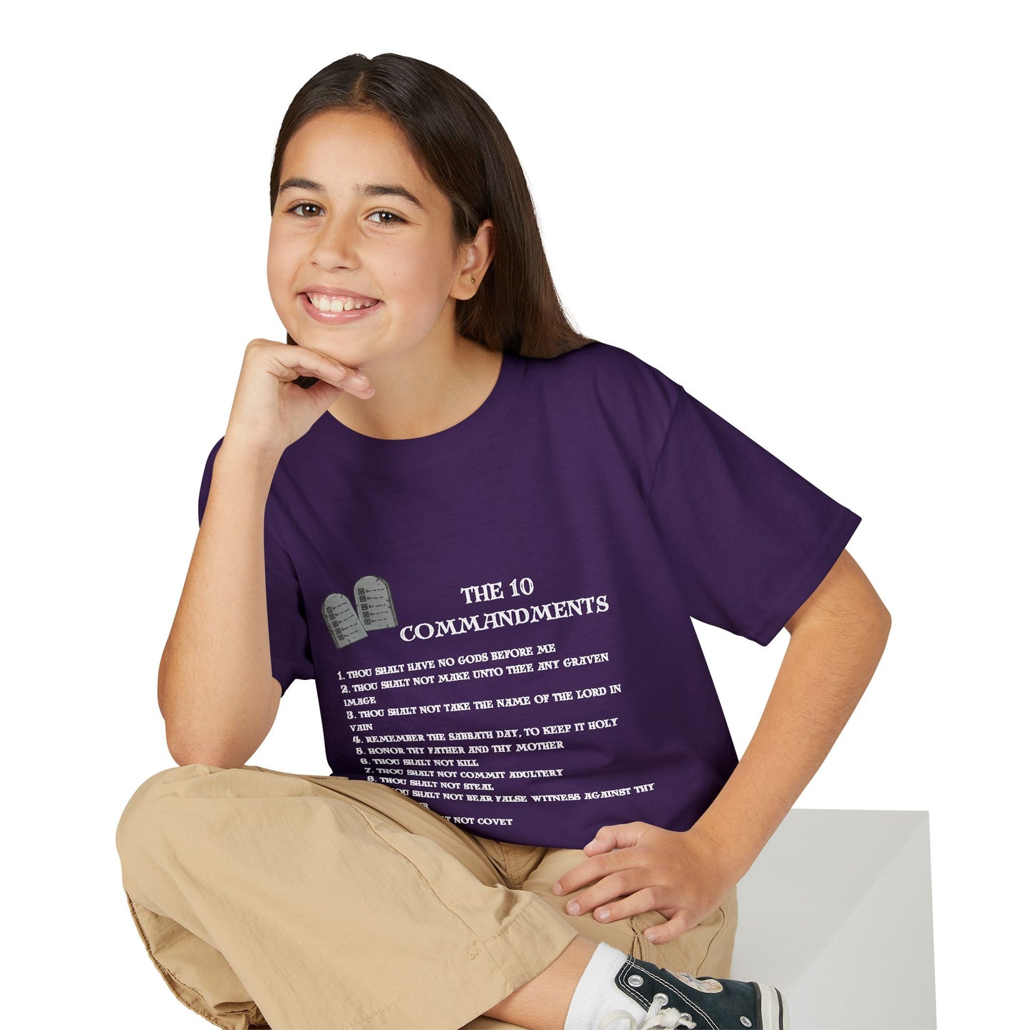 10 Commandments Youth T-shirt - White