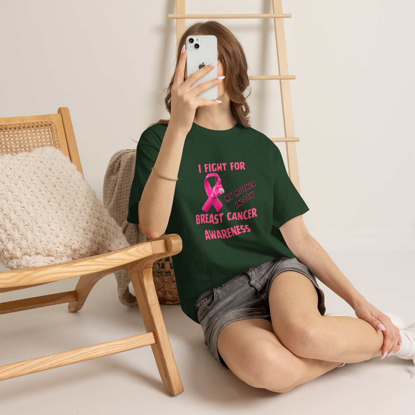I Fight for My Mother-in-Law Pink Ribbon Tee