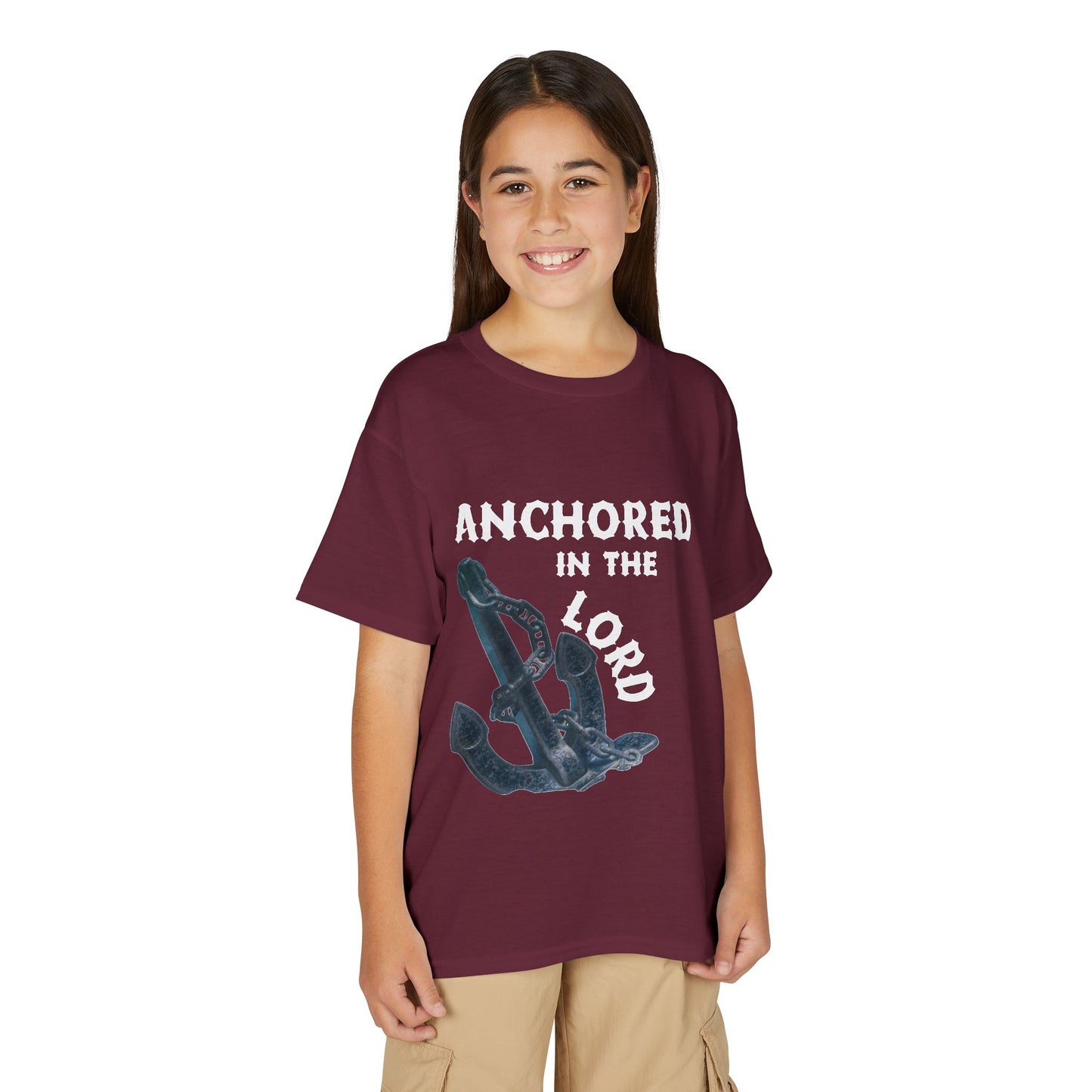Anchored in the Lord Youth T-Shirt — White