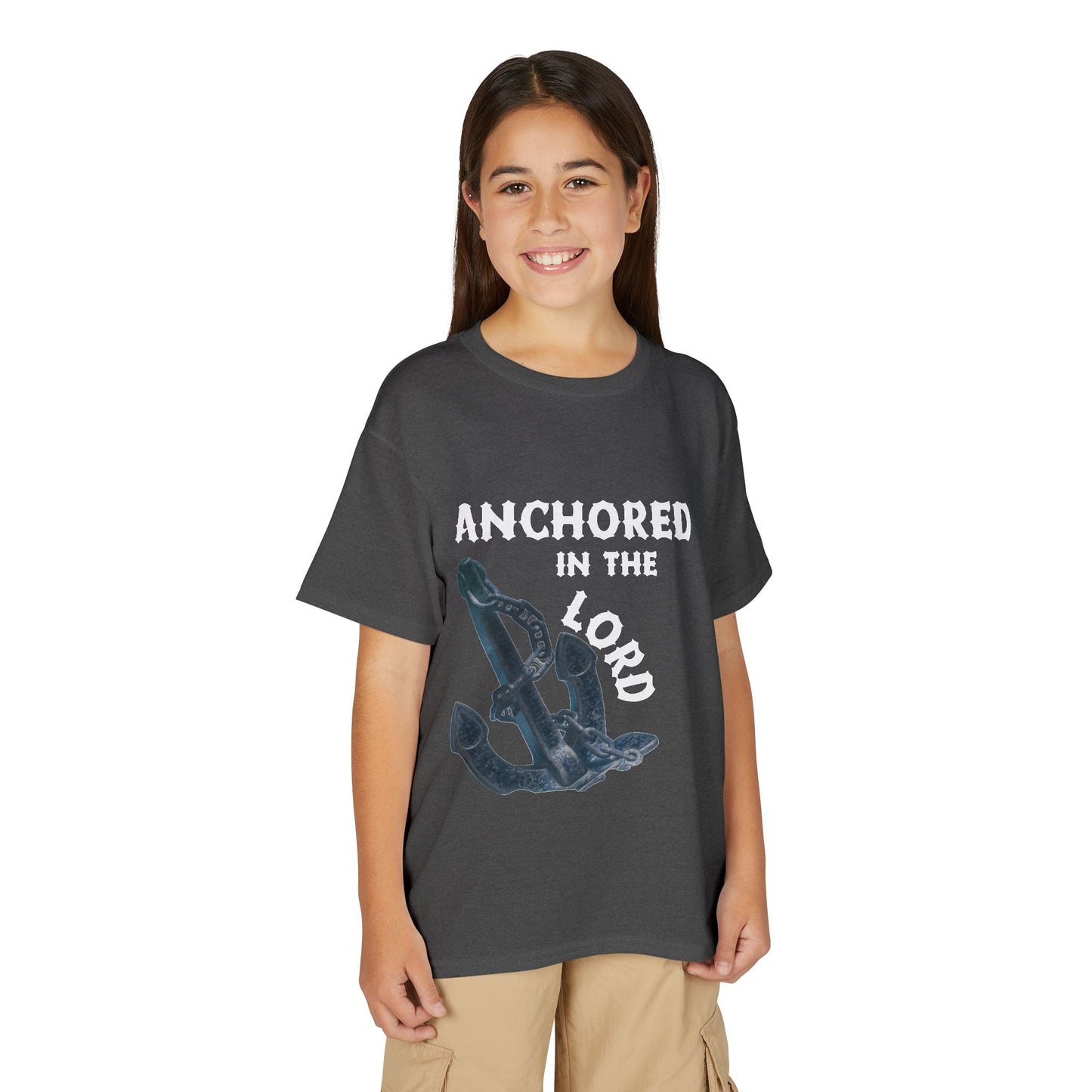 Anchored in the Lord Youth T-Shirt — White