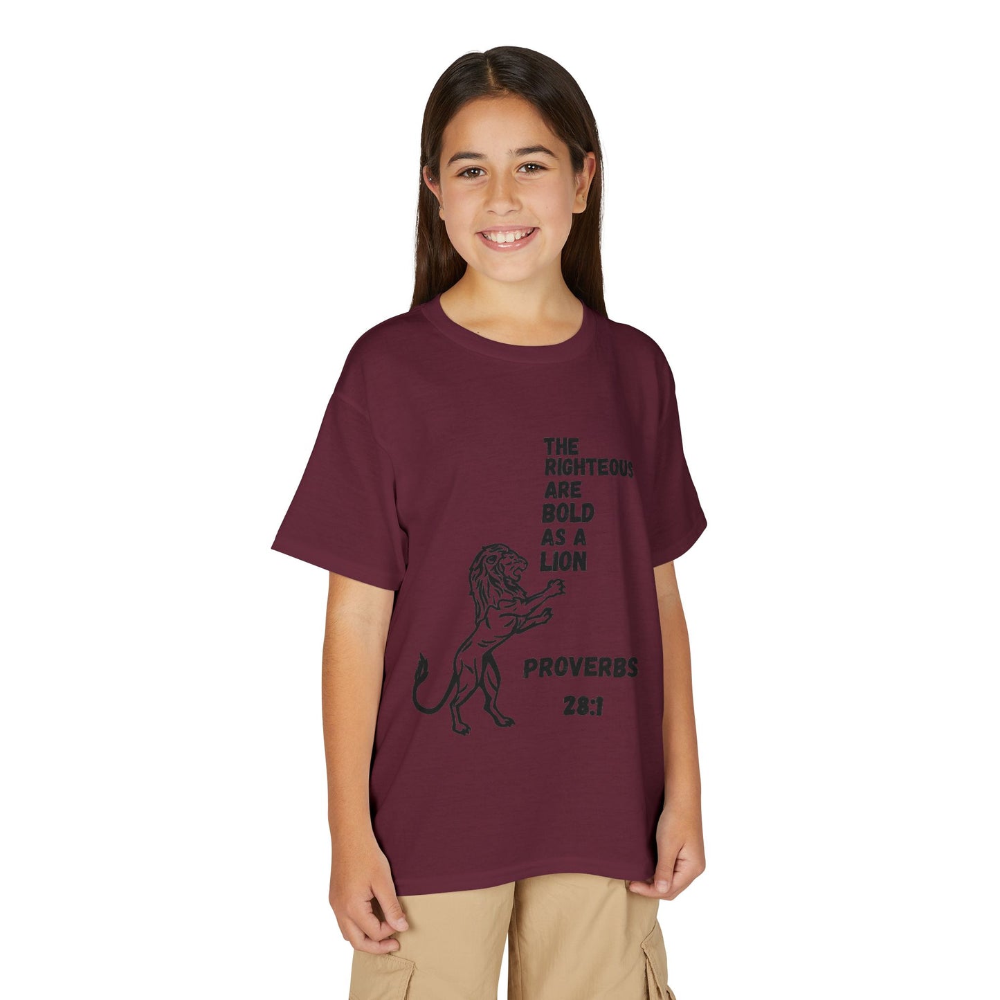 The Righteous Are Bold as a Lion Youth T-shirt