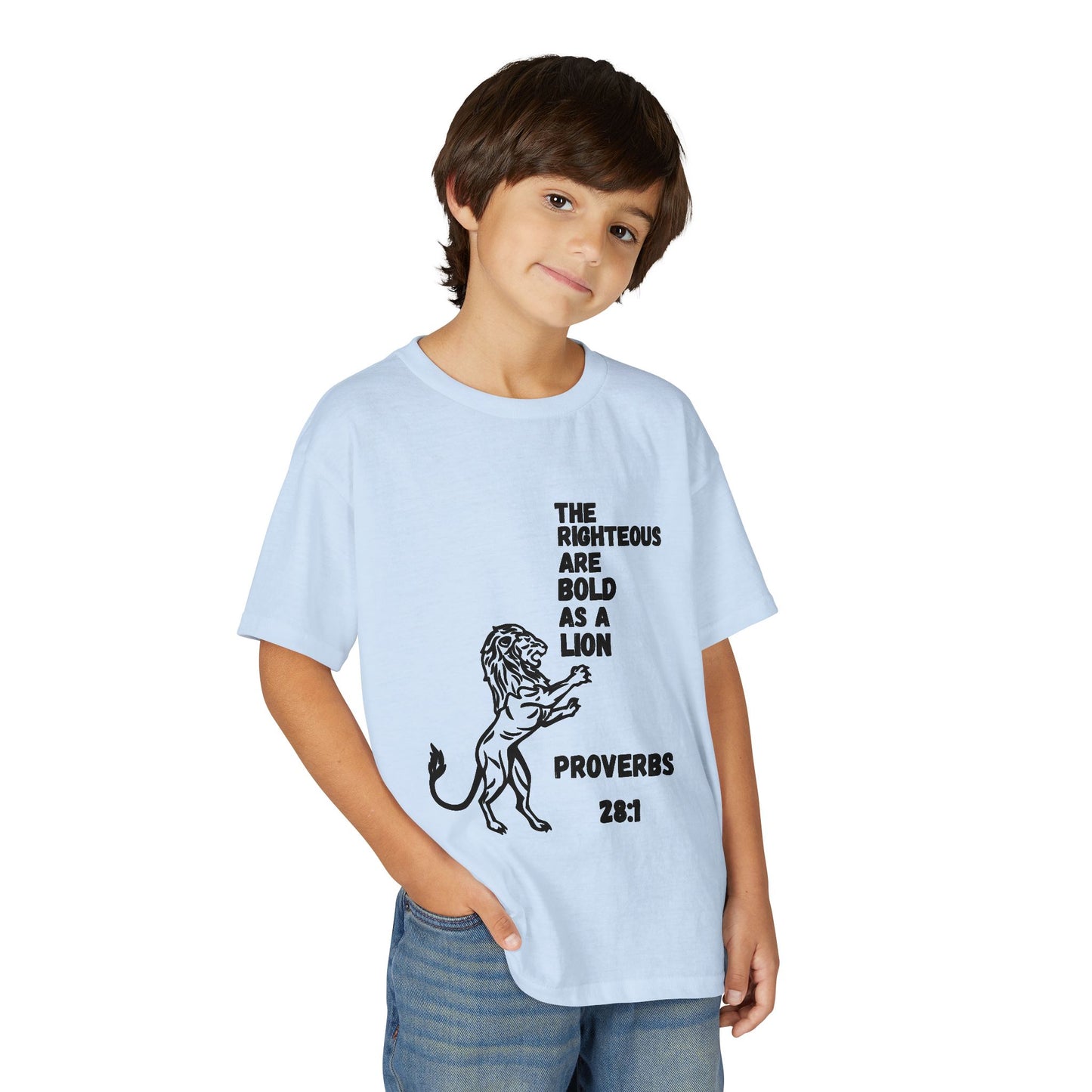 The Righteous Are Bold as a Lion Youth T-shirt