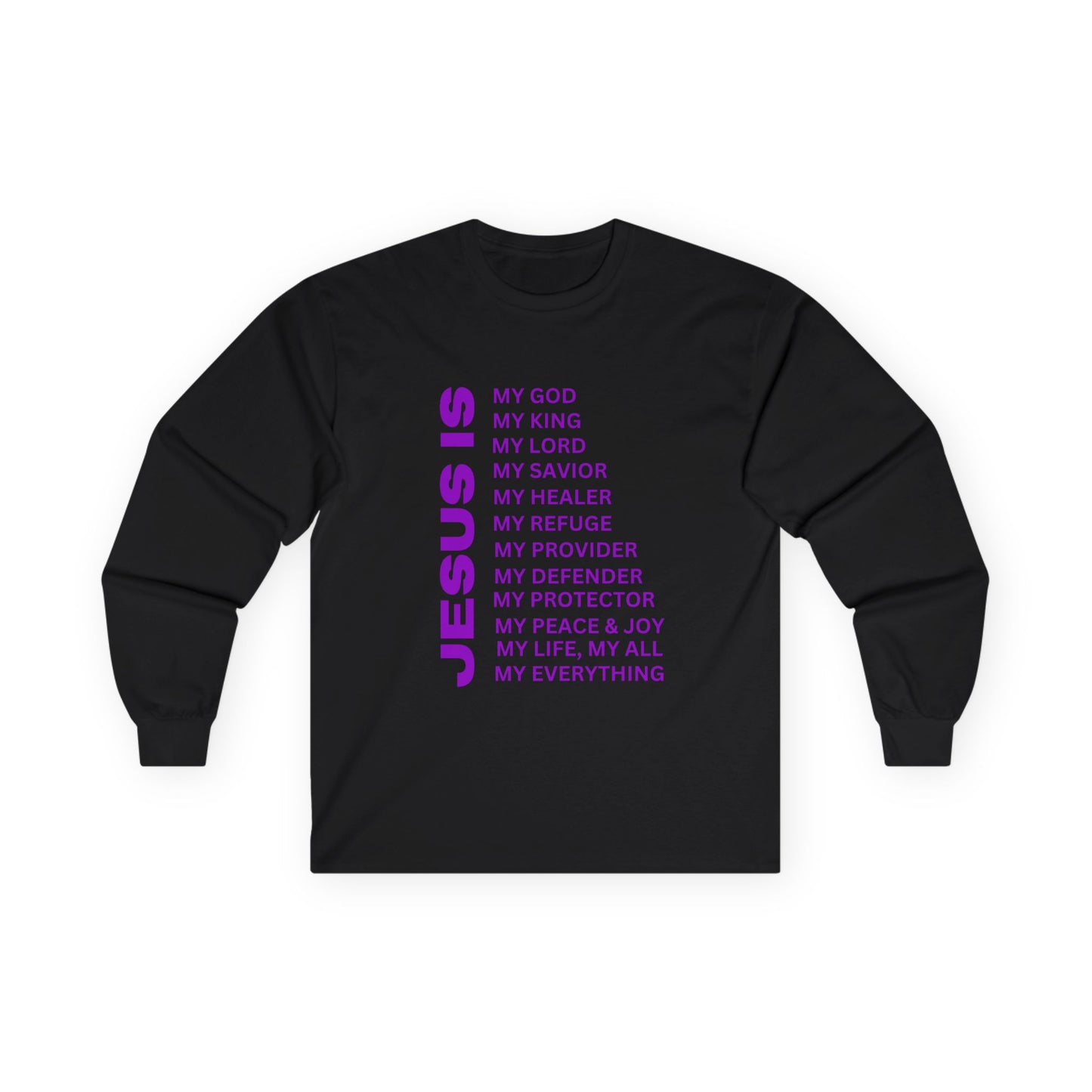 Christian JESUS IS Long Sleeve - Purple