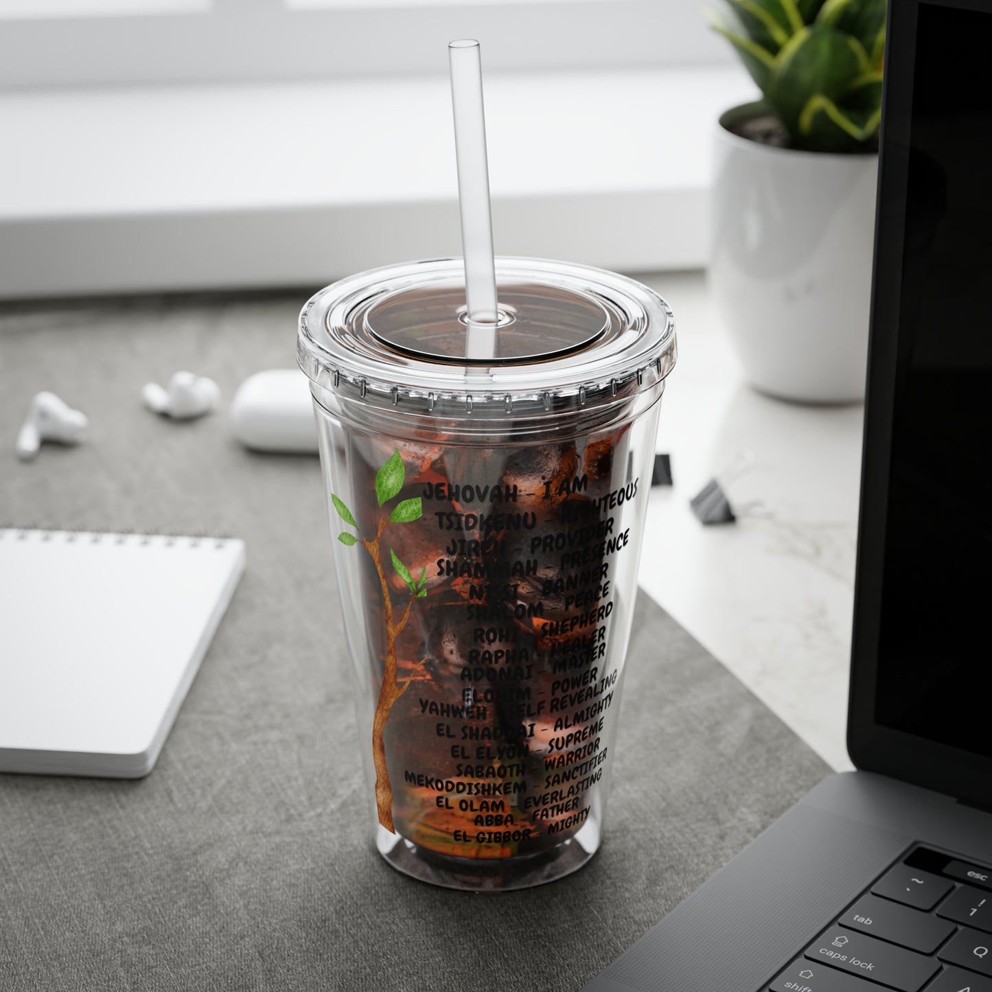 Characteristic Names of God 16oz Tumbler with Straw
