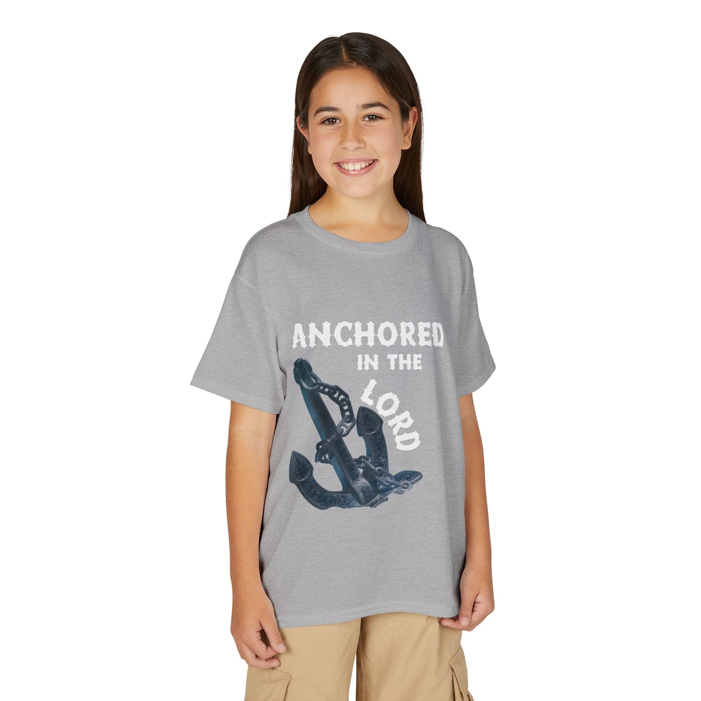 Anchored in the Lord Youth T-Shirt — White