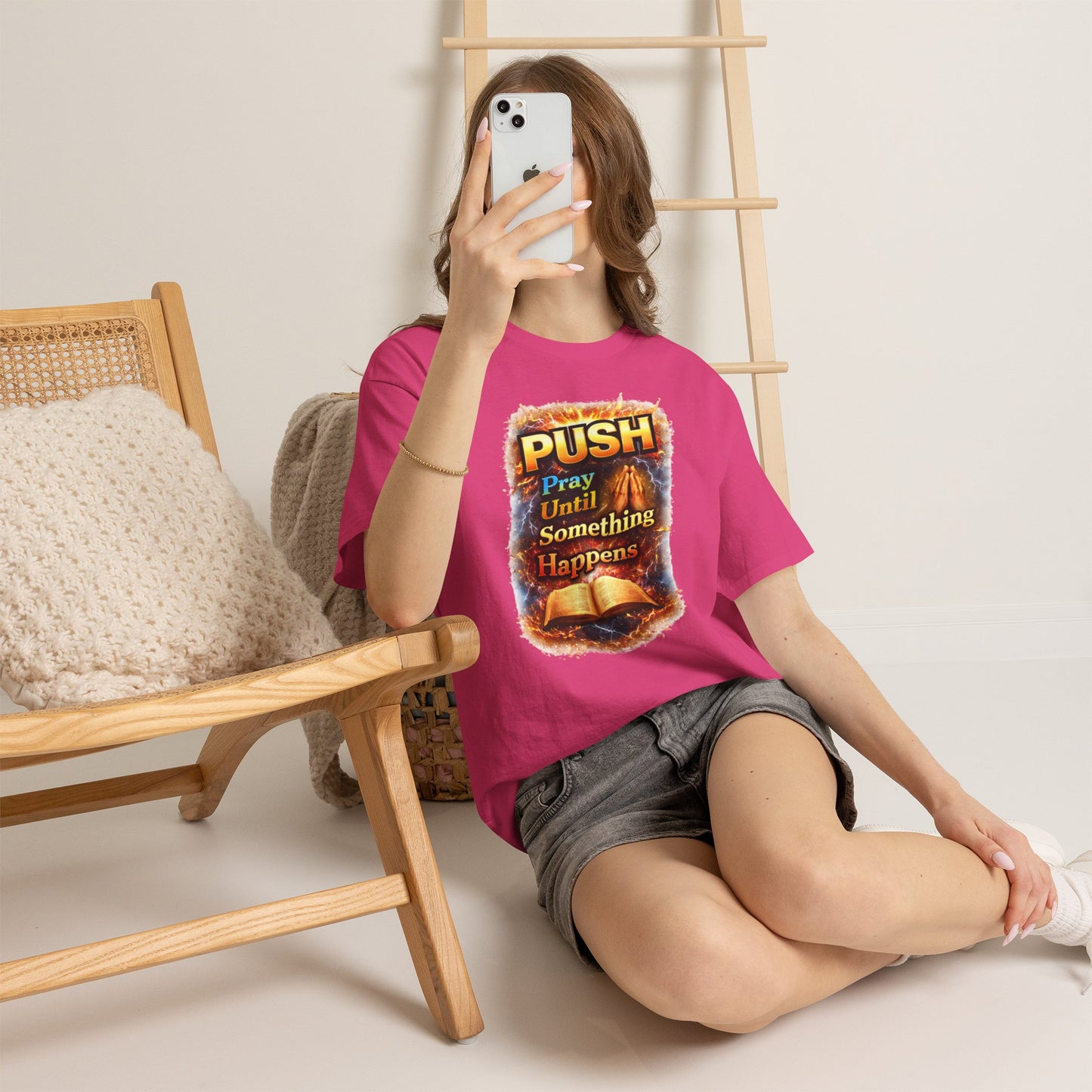 Push: Pray Until Something Happens T-Shirt — Bible 2
