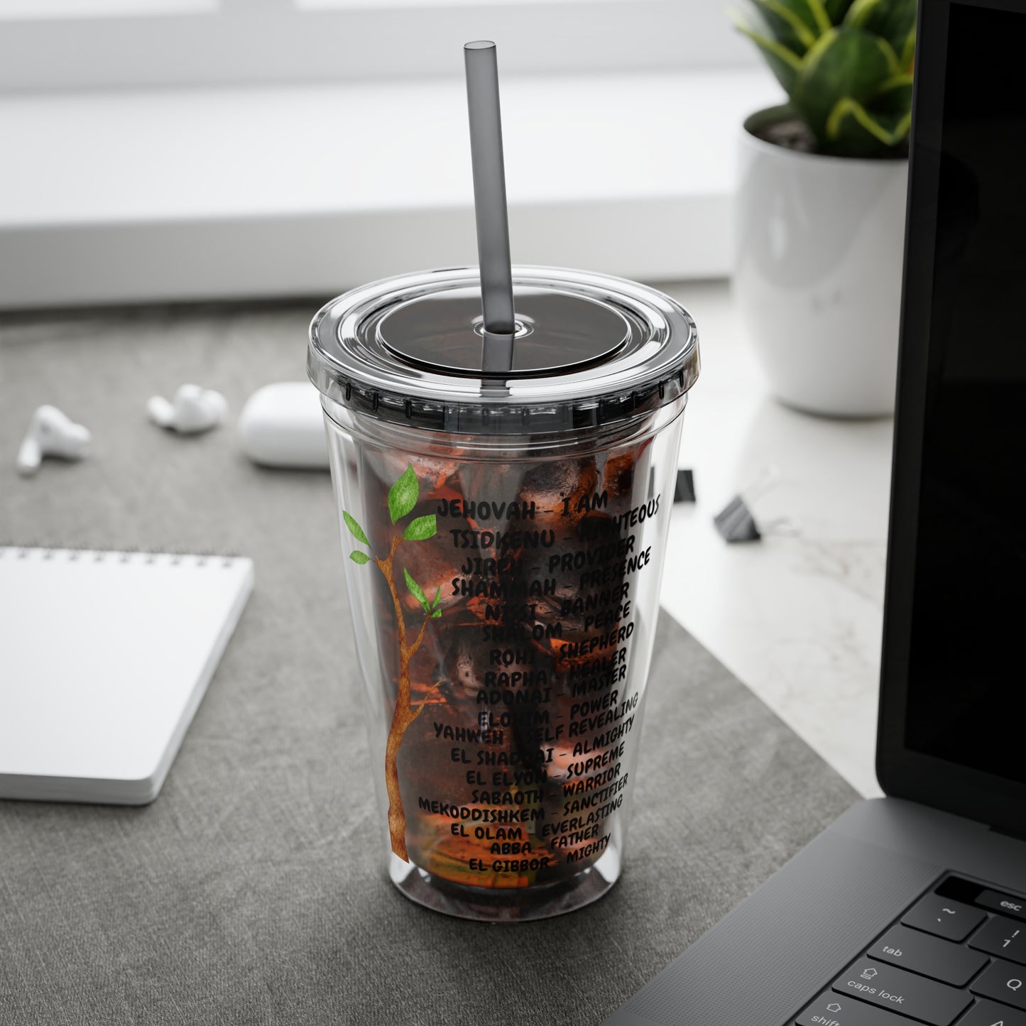 Characteristic Names of God 16oz Tumbler with Straw