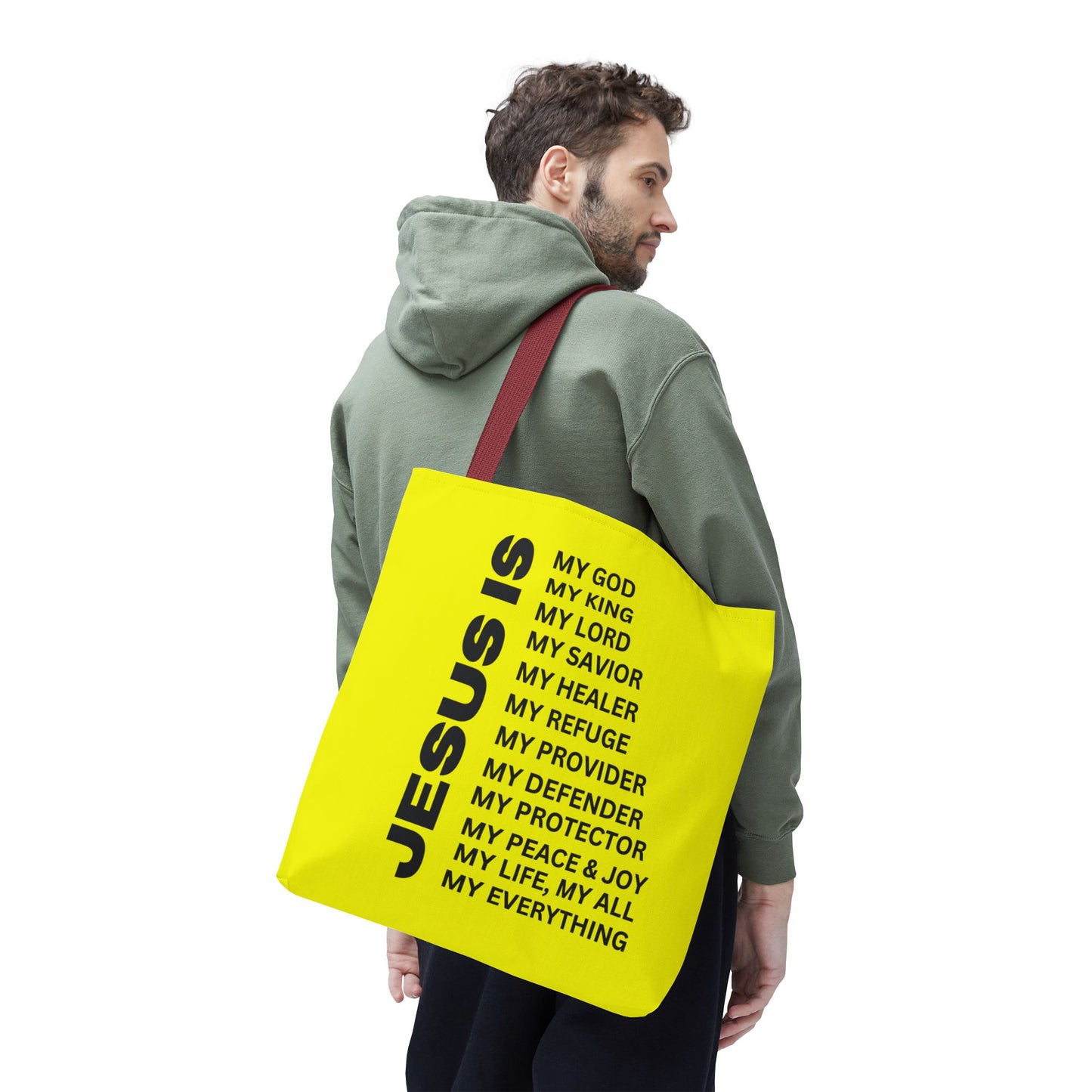 Christian JESUS IS Tote Bag - Yellow