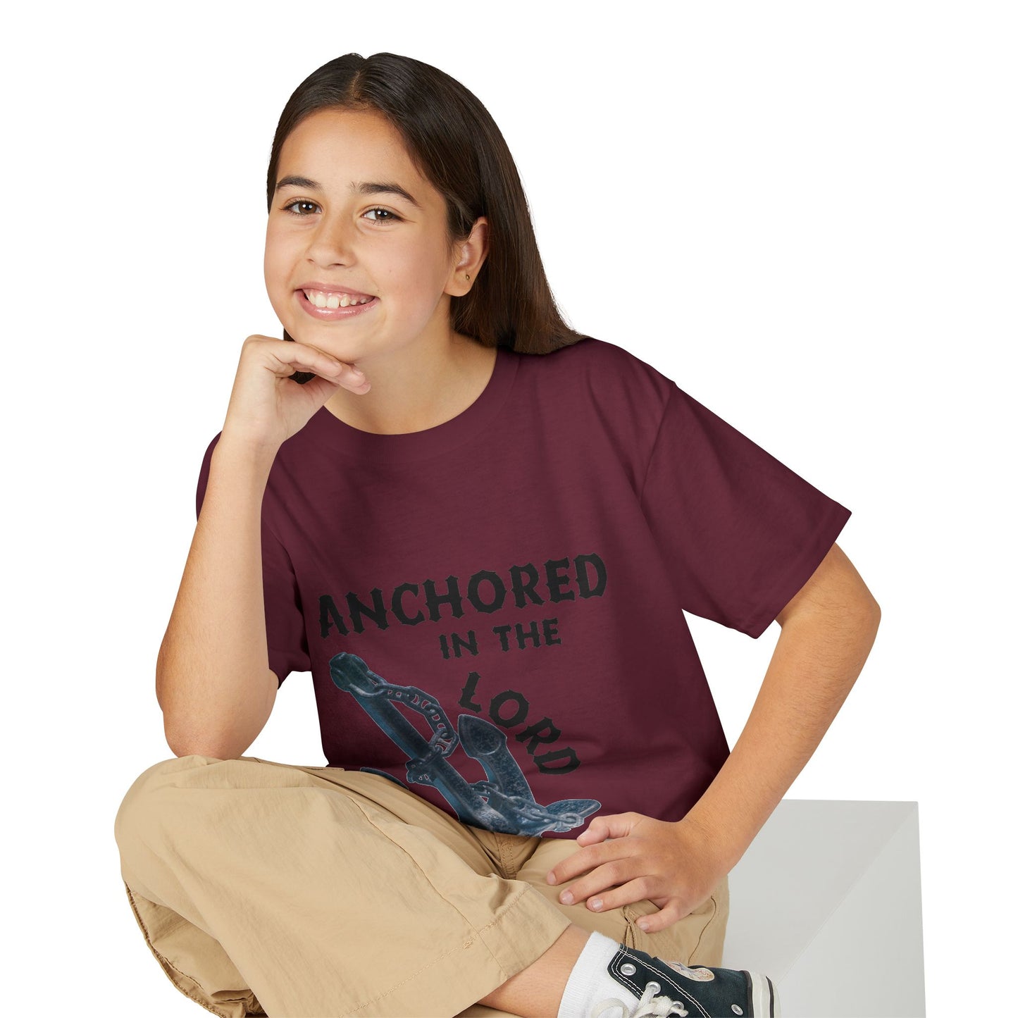 Anchored in the Lord Youth T-Shirt — Black