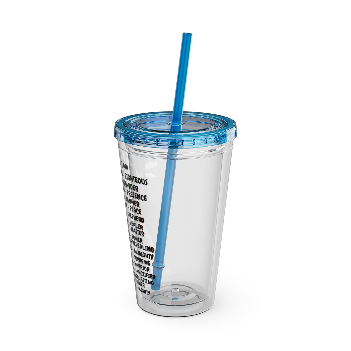 Characteristic Names of God 16oz Tumbler with Straw