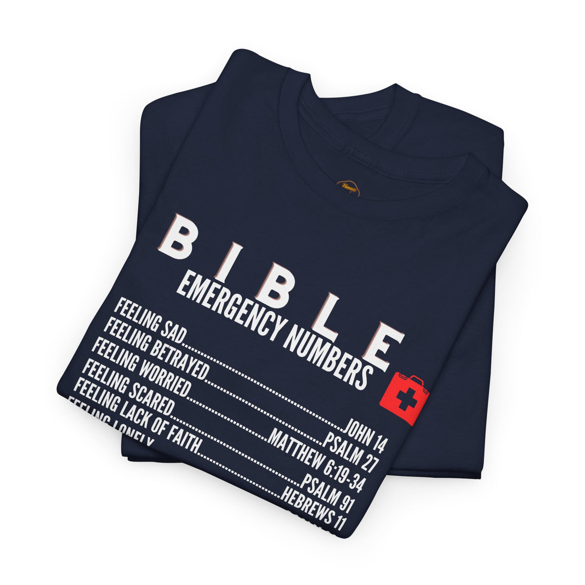 Bible Emergency Numbers Tee - White