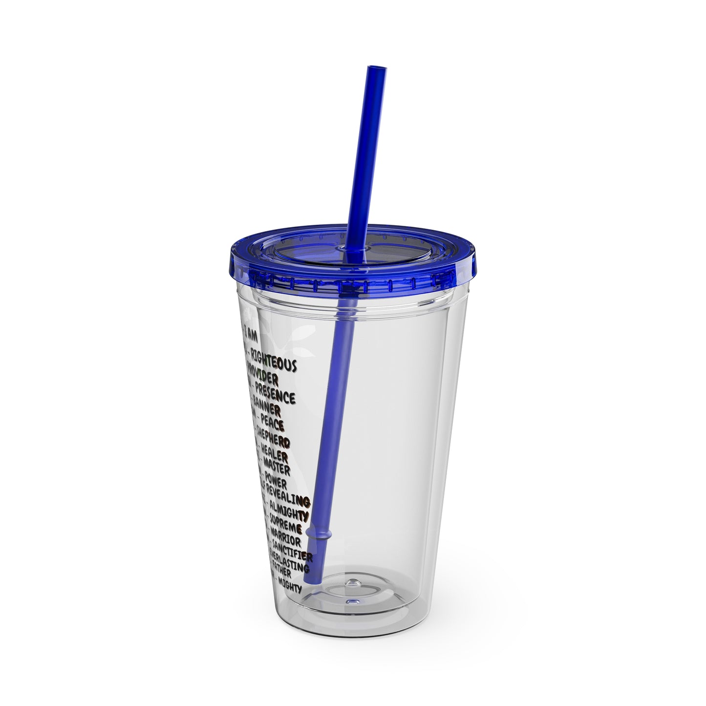 Characteristic Names of God 16oz Tumbler with Straw