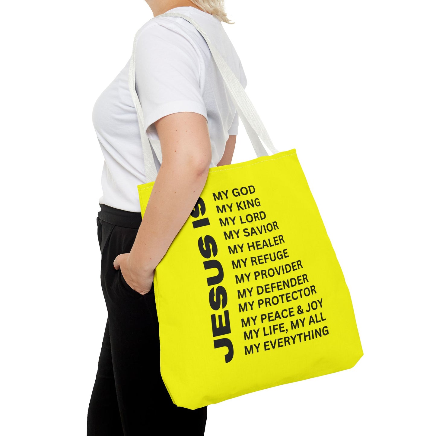 Christian JESUS IS Tote Bag - Yellow