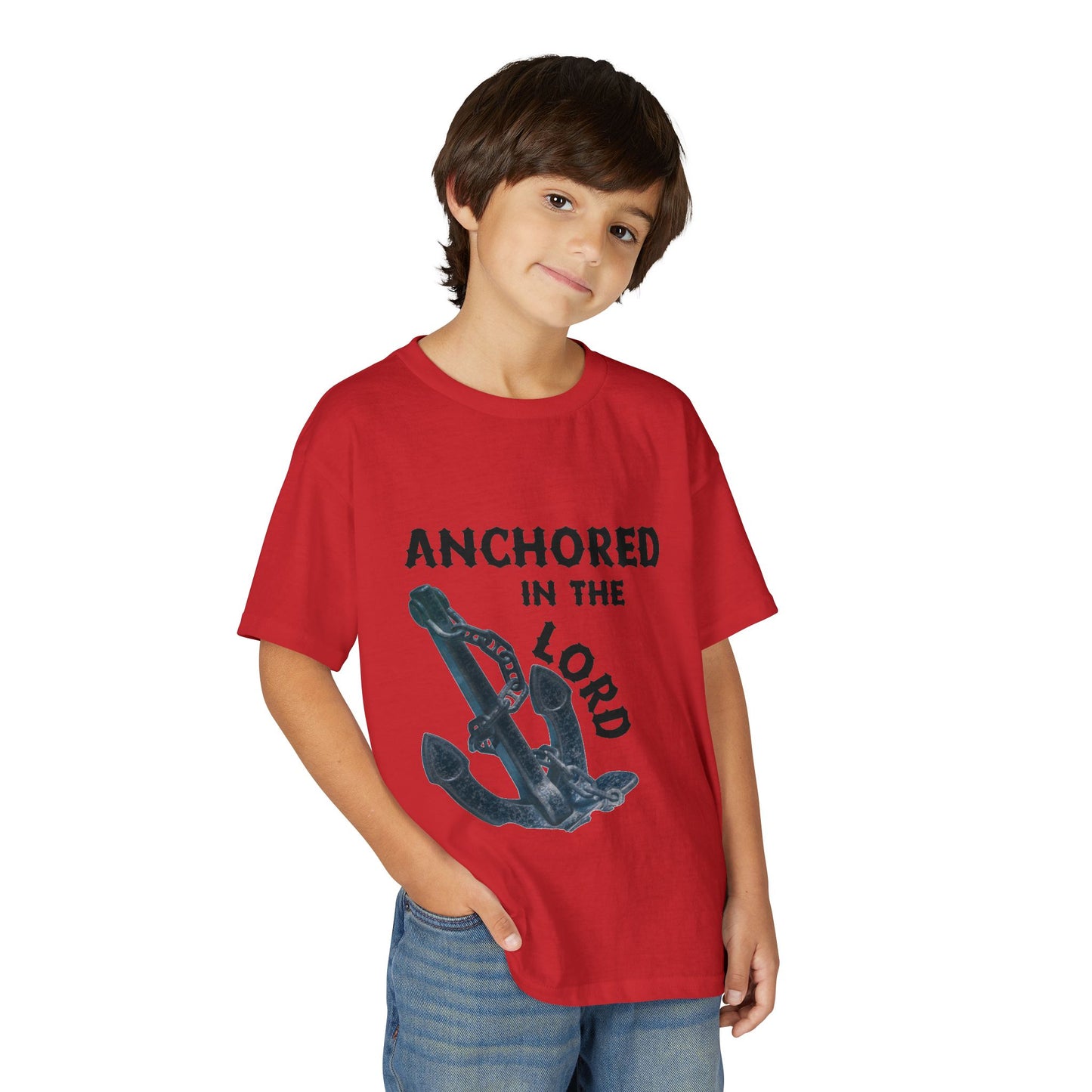 Anchored in the Lord Youth T-Shirt — Black