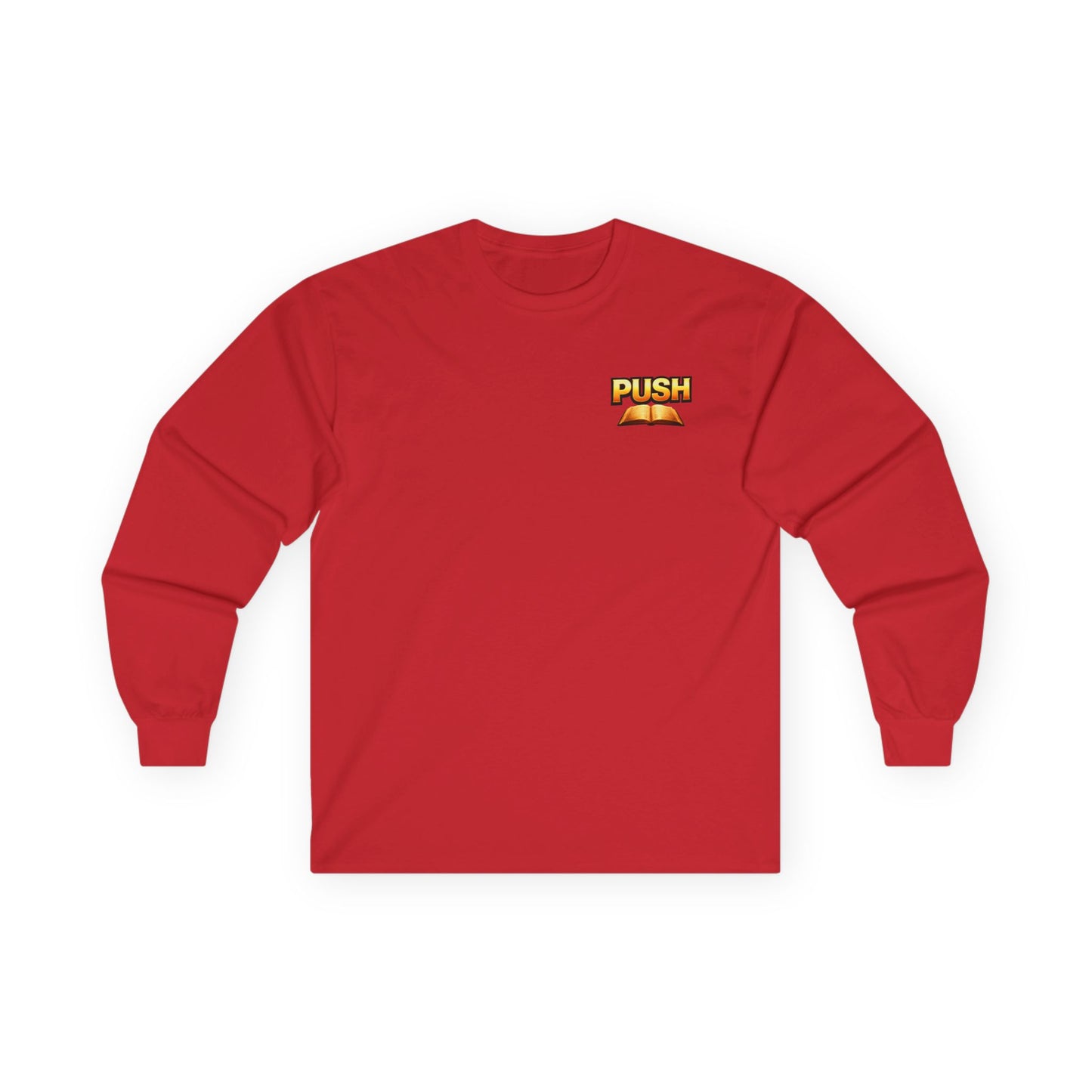 PUSH: Pray Until Something Happens Long Sleeve front/back - Bible