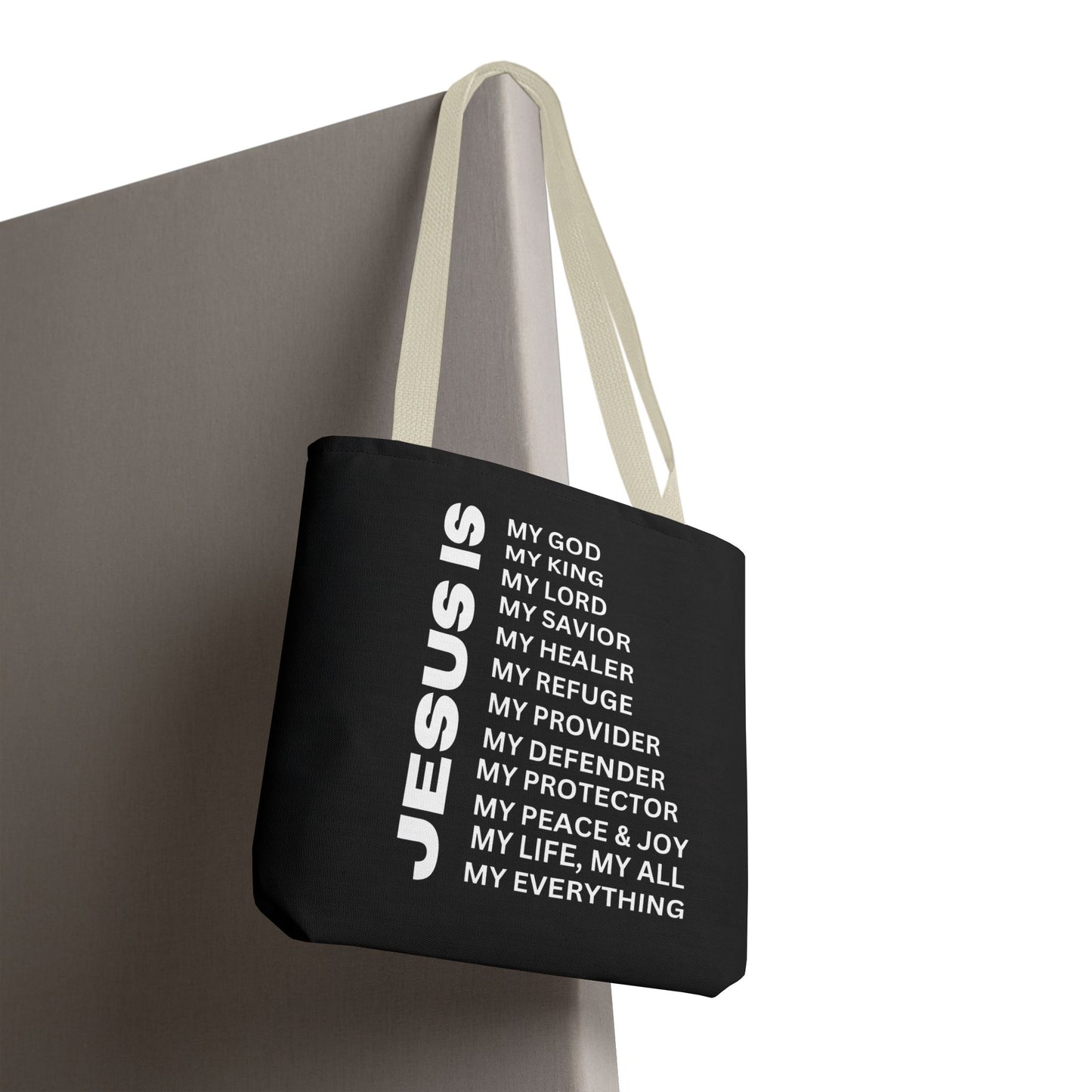 Christian JESUS IS Tote Bag - Black