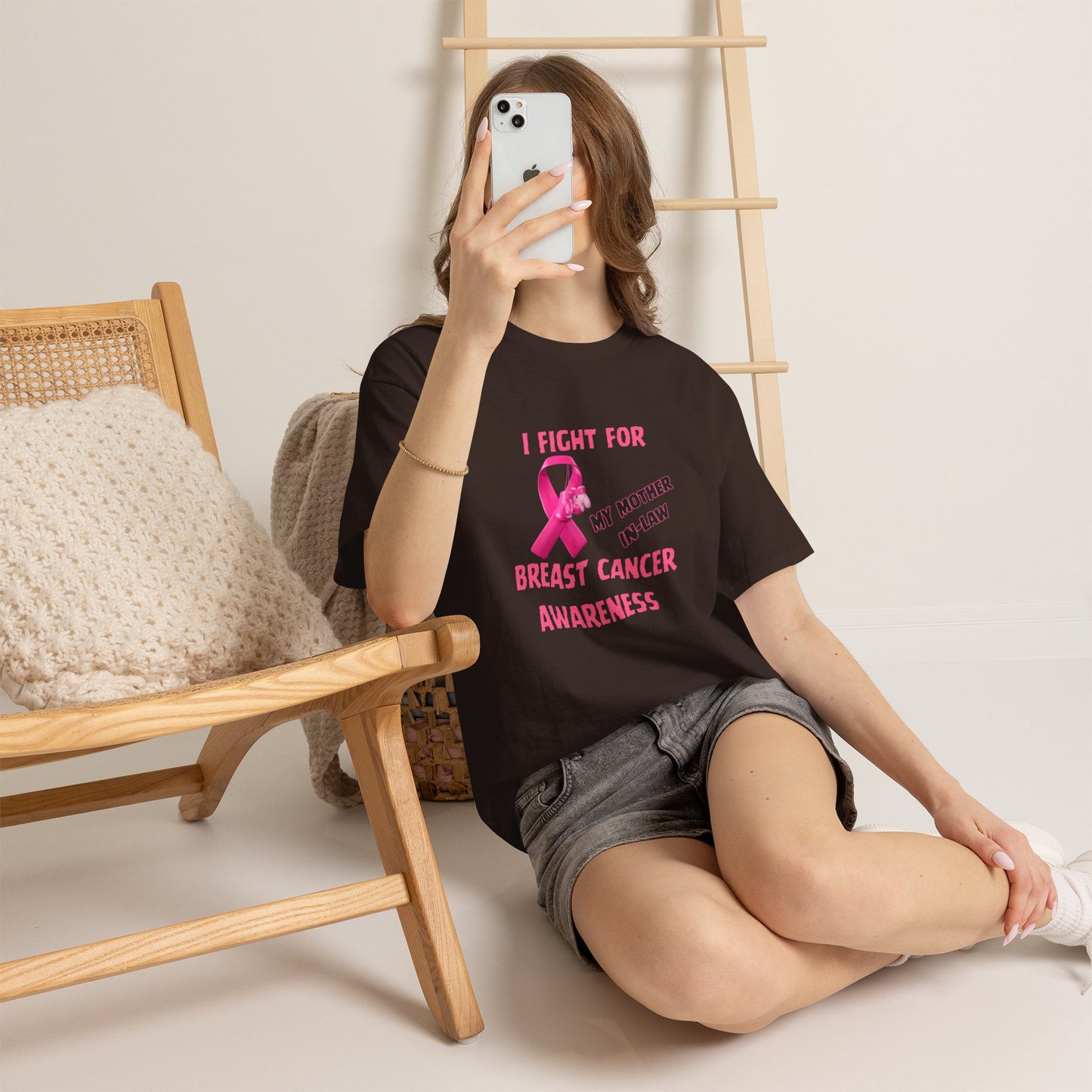 I Fight for My Mother-in-Law Pink Ribbon Tee