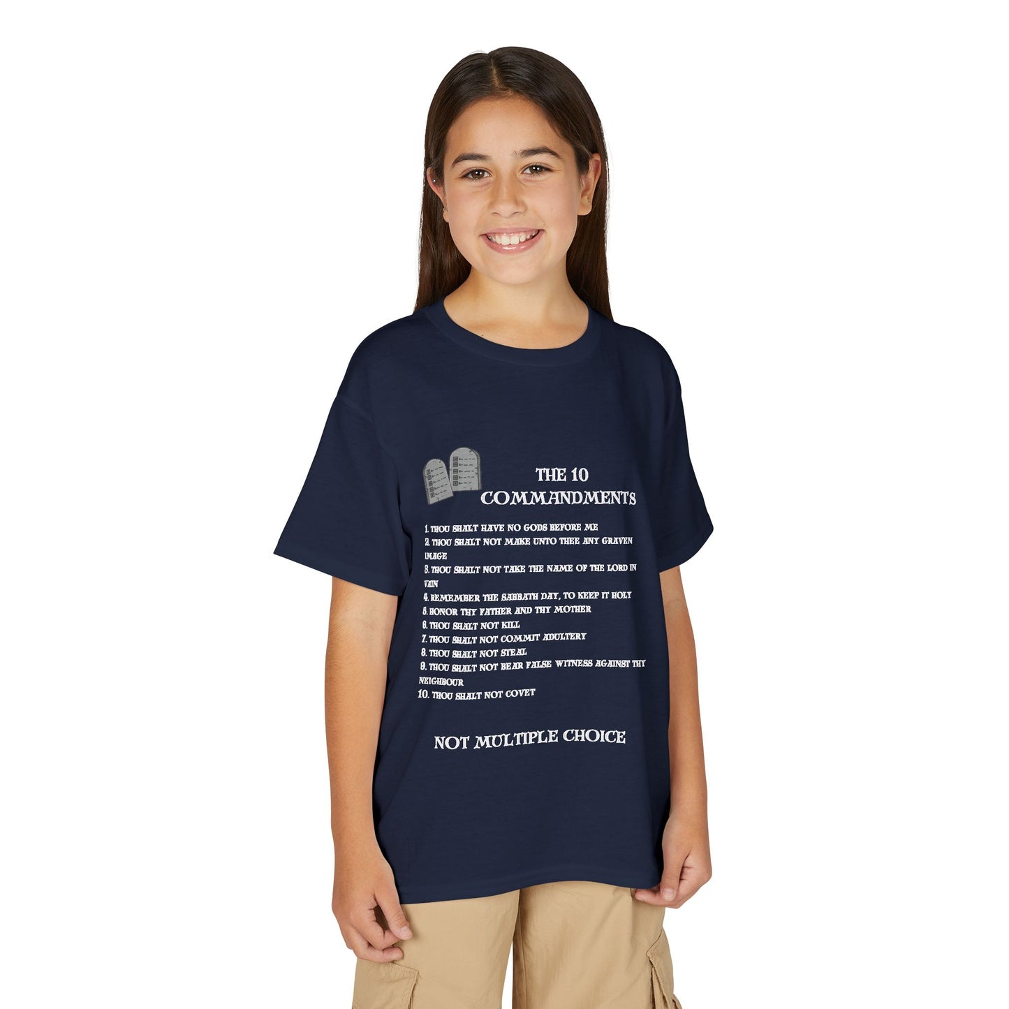 10 Commandments Youth T-shirt - White